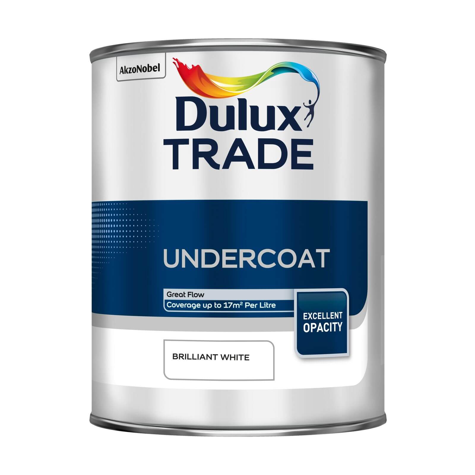 Dulux Trade Undercoat Pure Brilliant White Paint - 1L