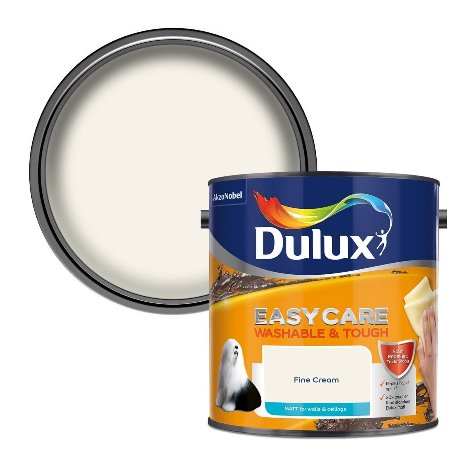 Dulux Easycare Washable & Tough Matt Paint Fine Cream - 2.5L
