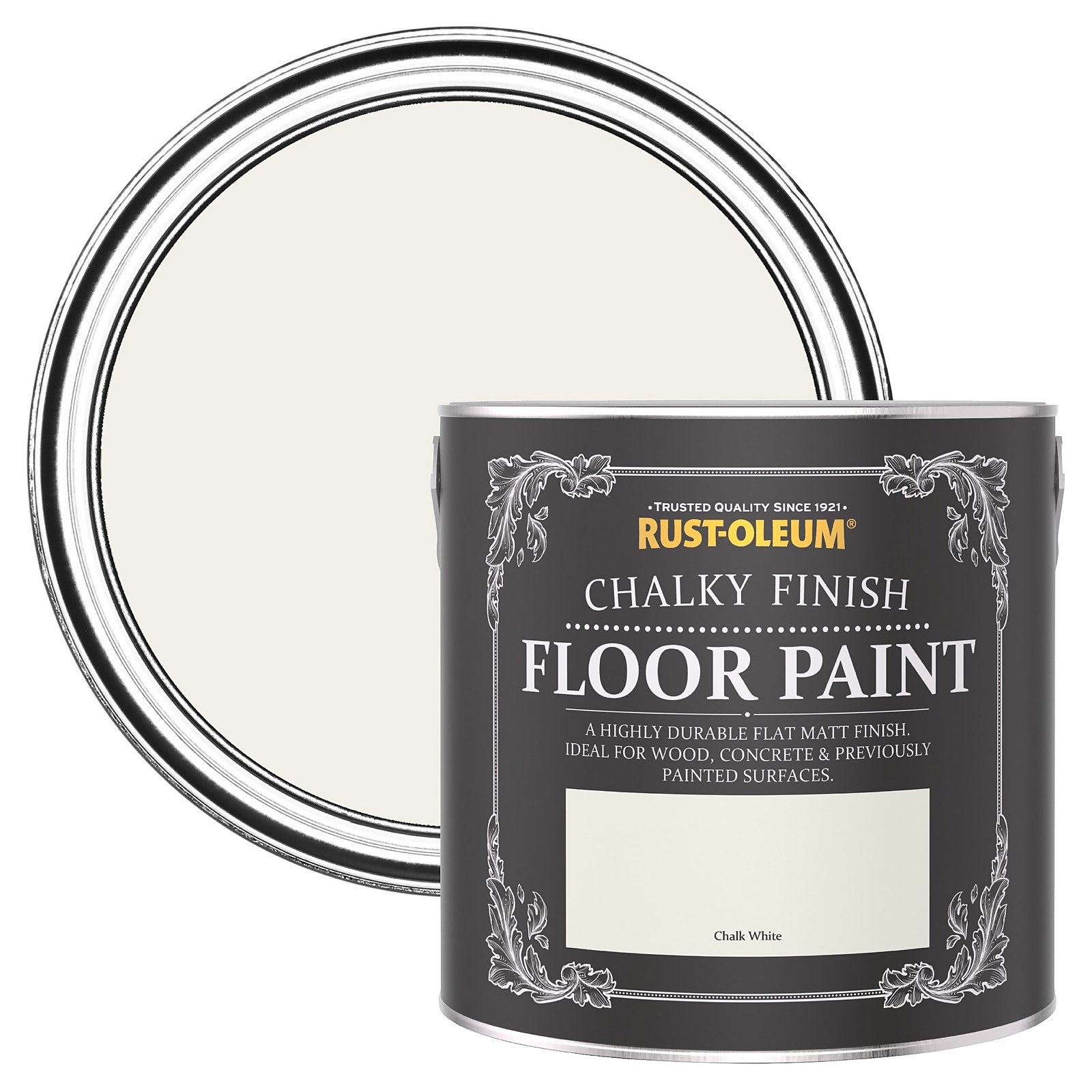 Photo of Rust-oleum Chalky Floor Paint Chalk White 2.5l