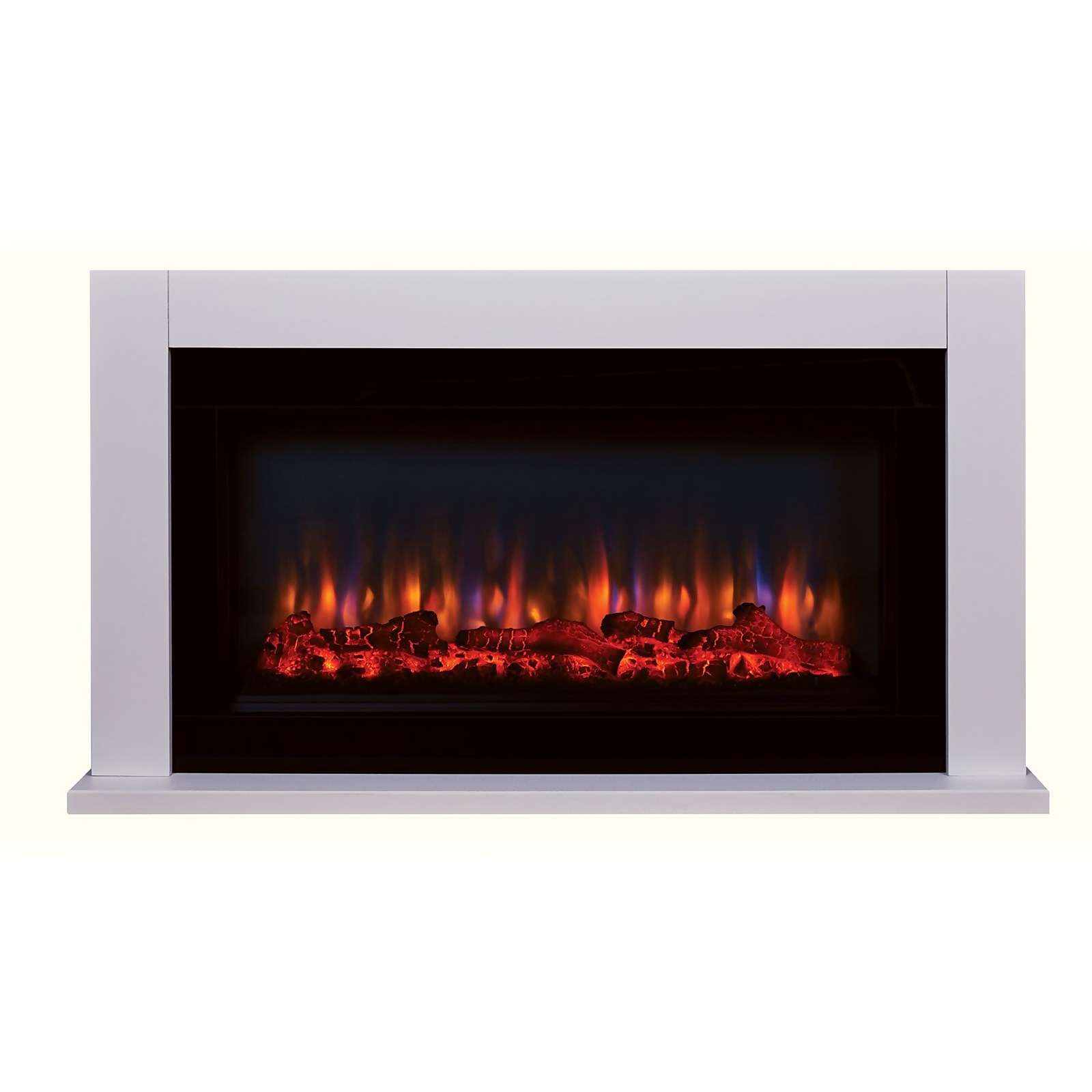 Suncrest Lumley Electric Fire Suite with Flat to Wall Fitting - White