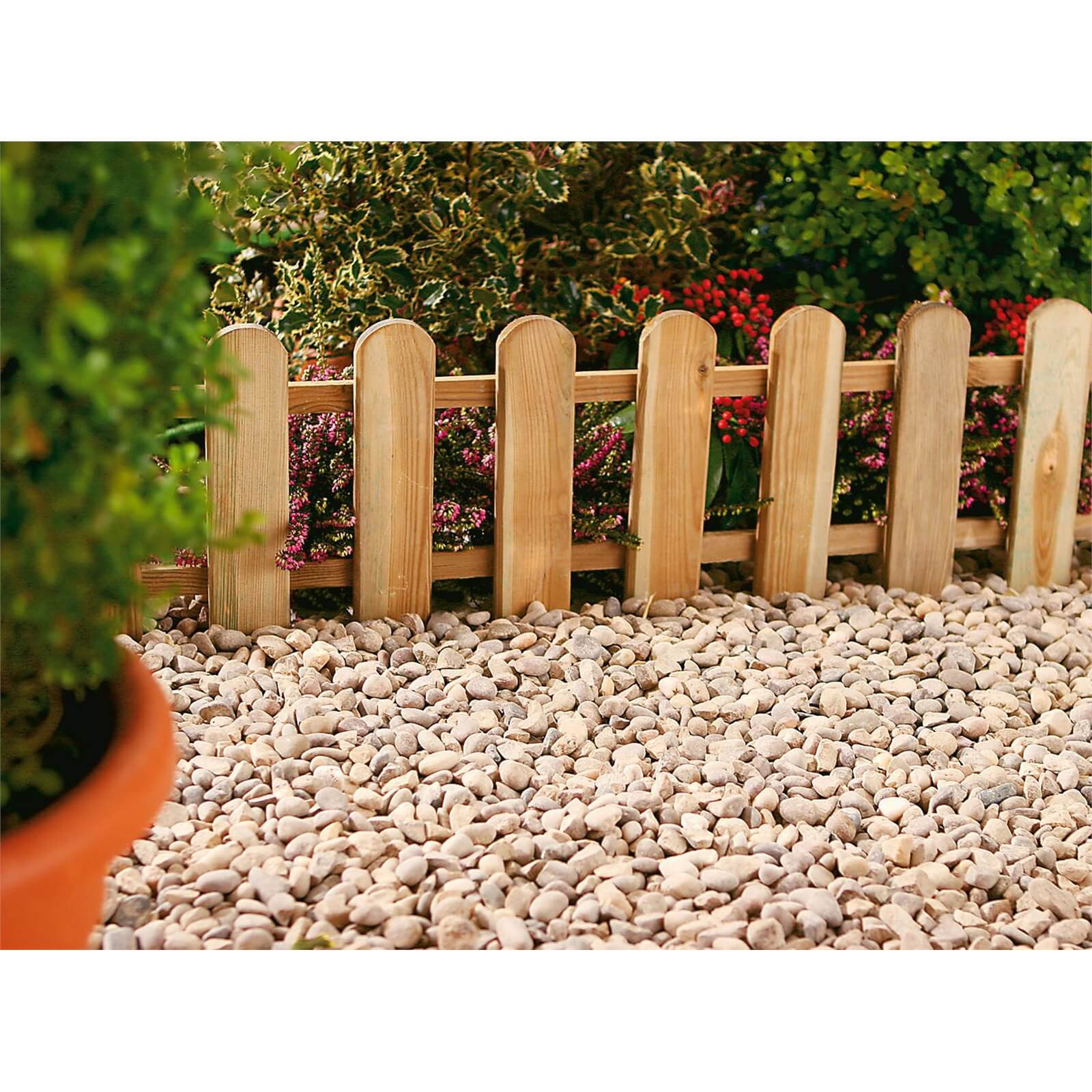 Photo of Forest Picket Fence Garden Edging