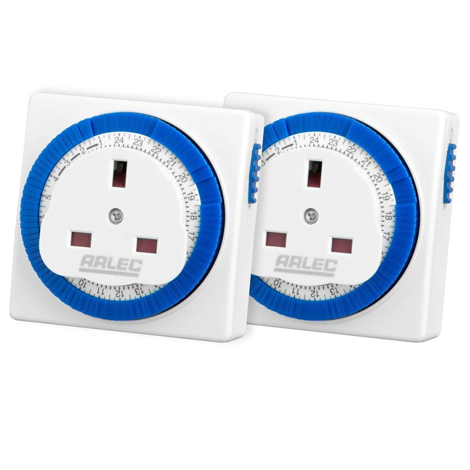 Photo of Arlec 24 Hour Compact Timer Socket White 2 Pack