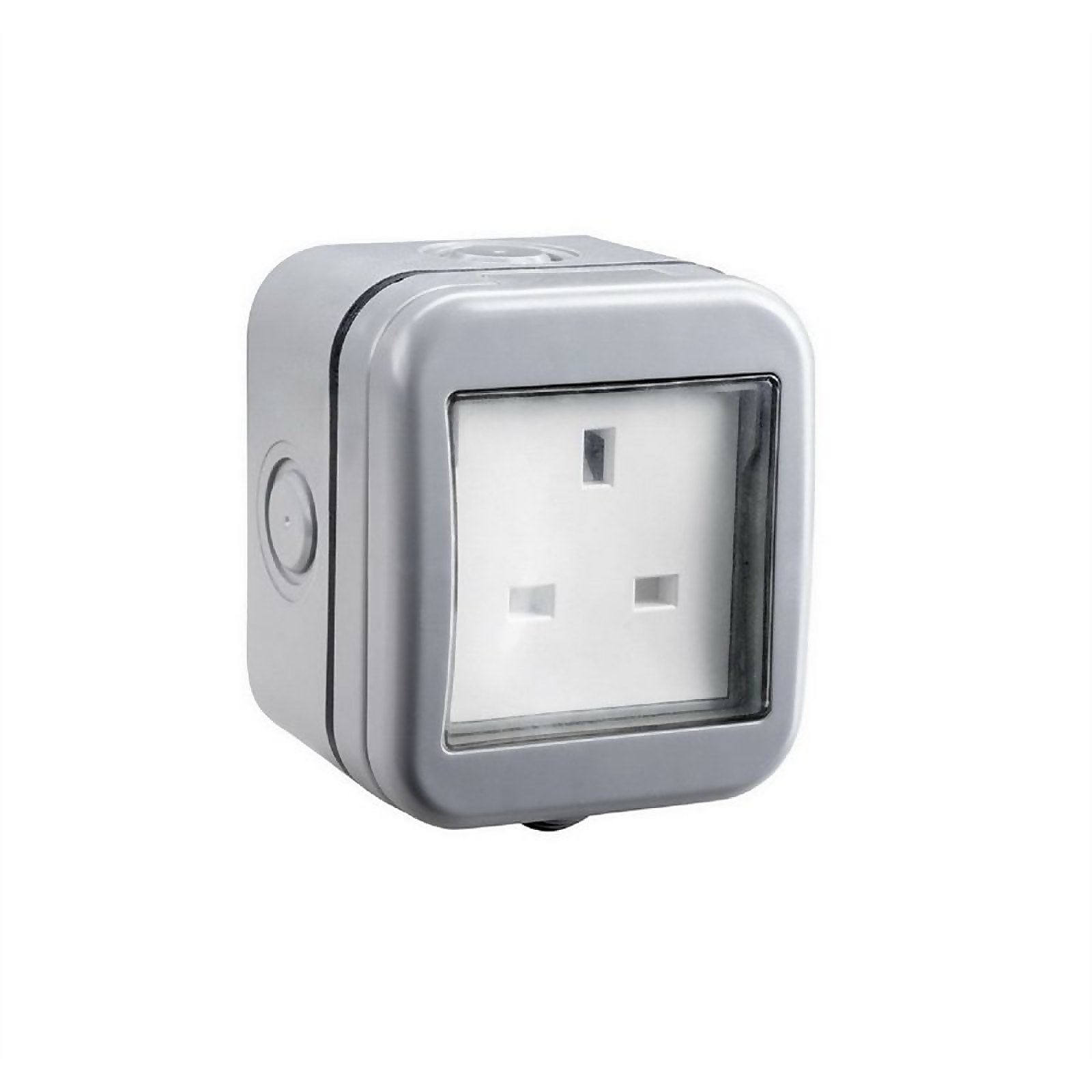 Photo of Bg 13 Amp 1 Gang Unswitched Weatherproof Socket Ip55 Rated Grey
