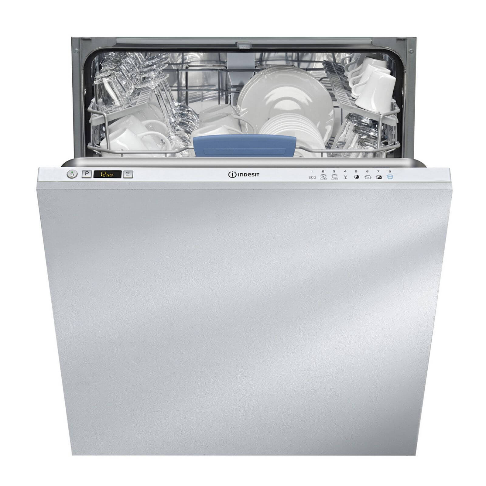 Indesit DIF16B1 Integrated Dishwasher, White