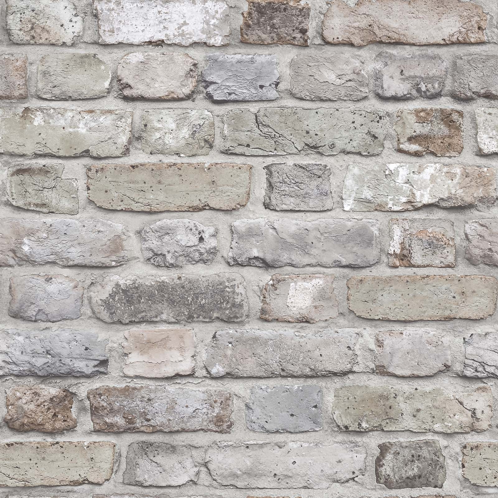 Photo of Grandeco Facade Brick Pastel Paste The Wall Wallpaper
