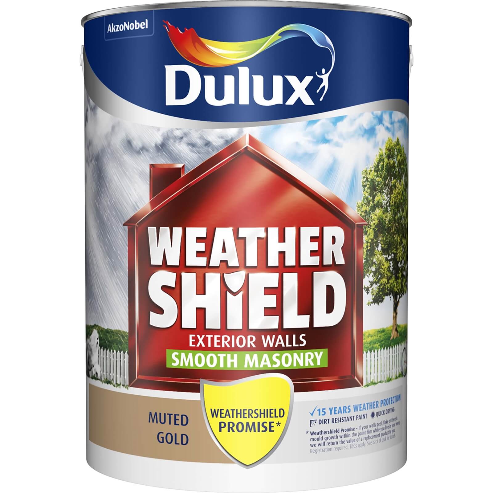 Photo of Dulux Weathershield Masonry Paint Muted Gold - 5l