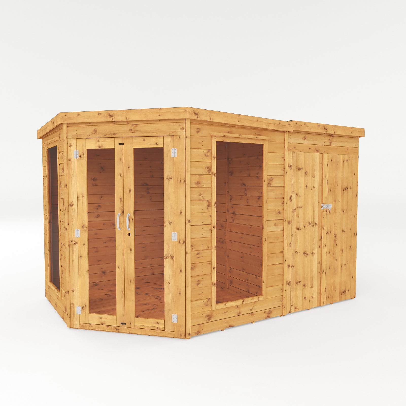 Mercia 11 x 7ft Summerhouse with Side Shed - Installation Included thumbnail