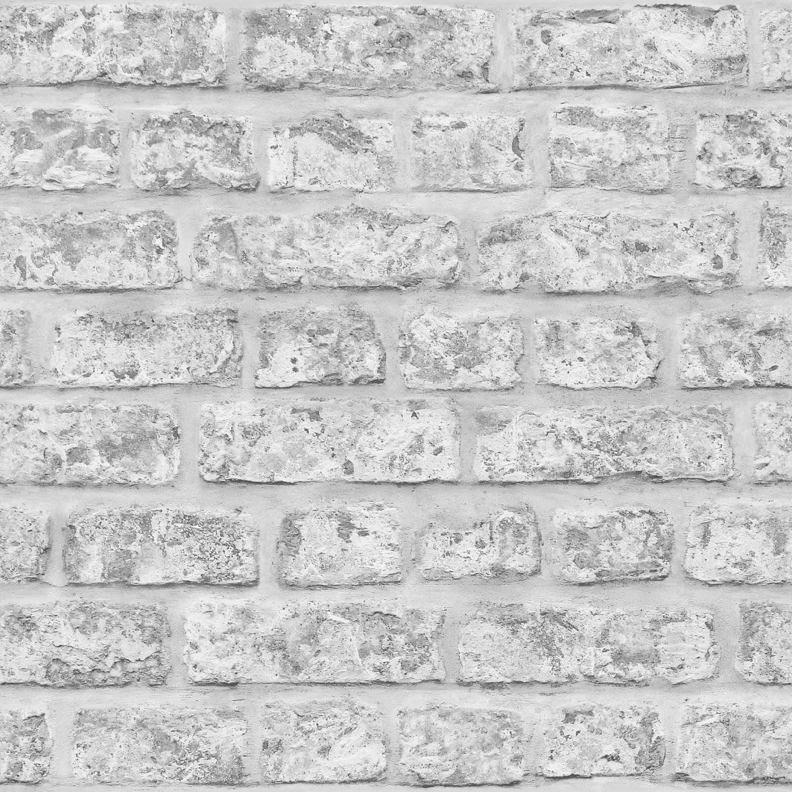 Photo of Arthouse Rustic Brick Smooth Grey Wallpaper