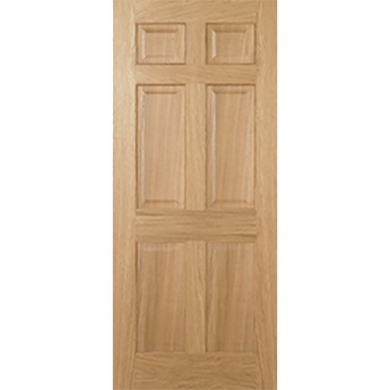 Regency Internal Prefinished Oak 6 Panel Fire Door - 762 x 1981mm