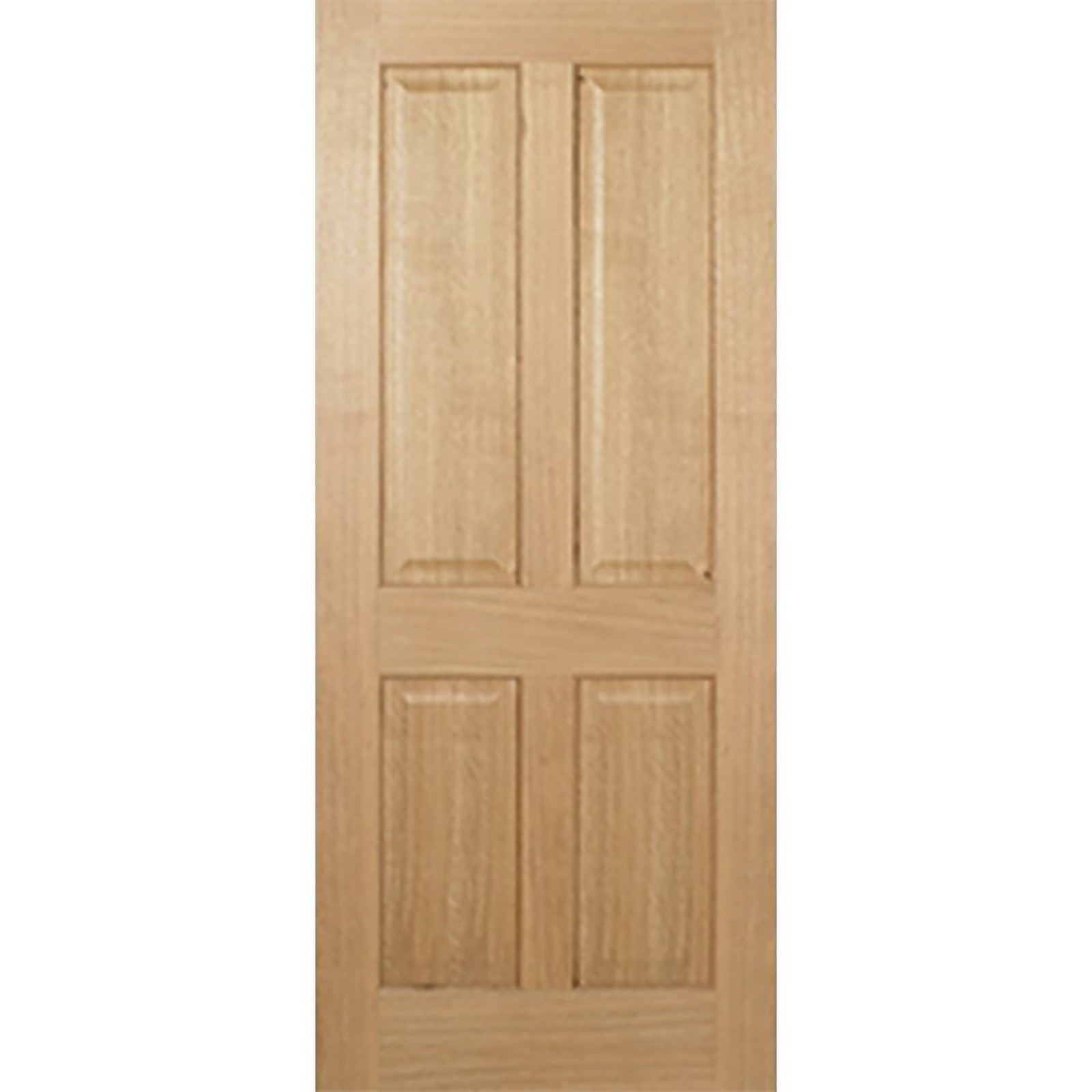 Regency Internal Prefinished Oak 4 Panel Fire Door - 686 x 1981mm