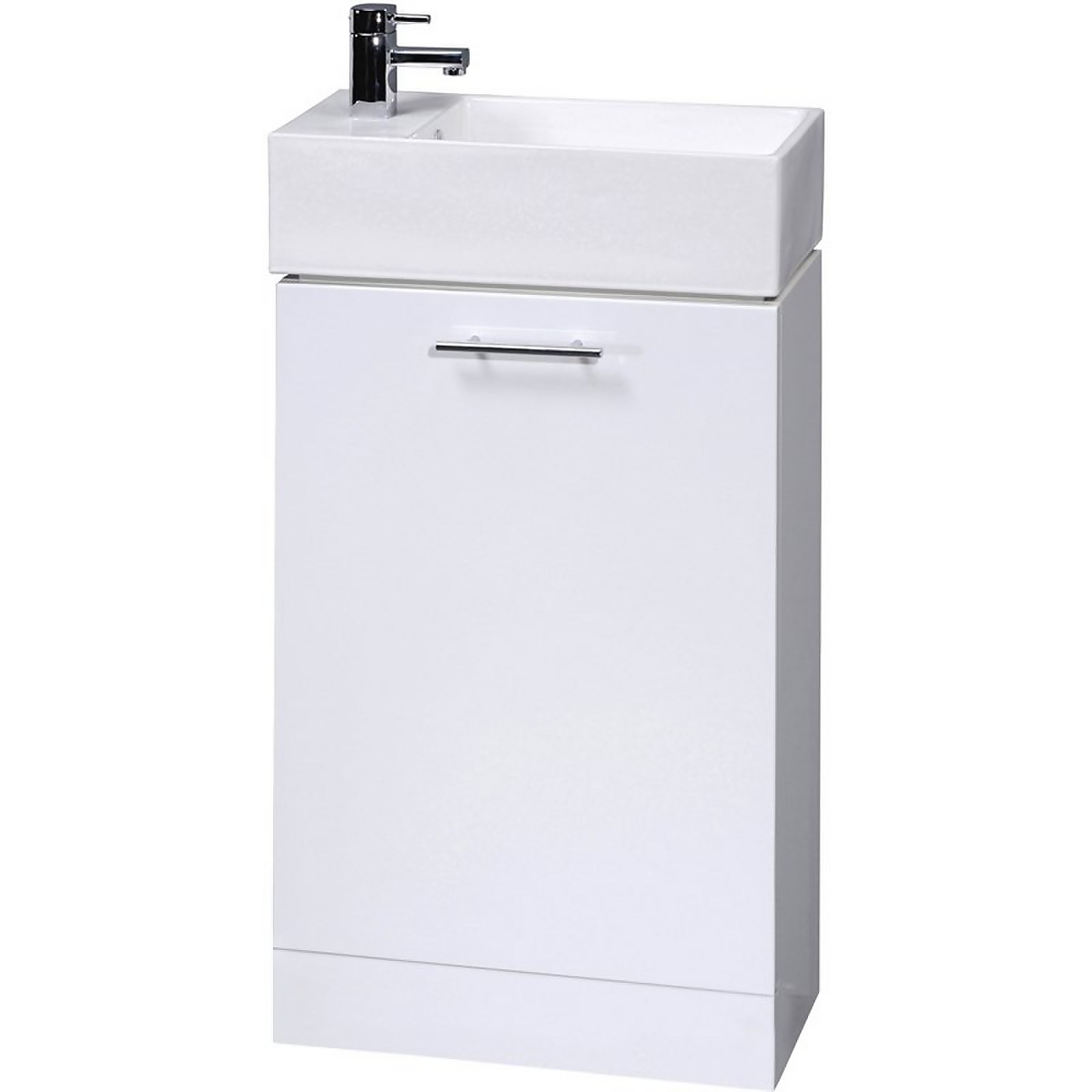 Photo of Balterley Orbit 480mm Compact Cabinet With Basin - Gloss White