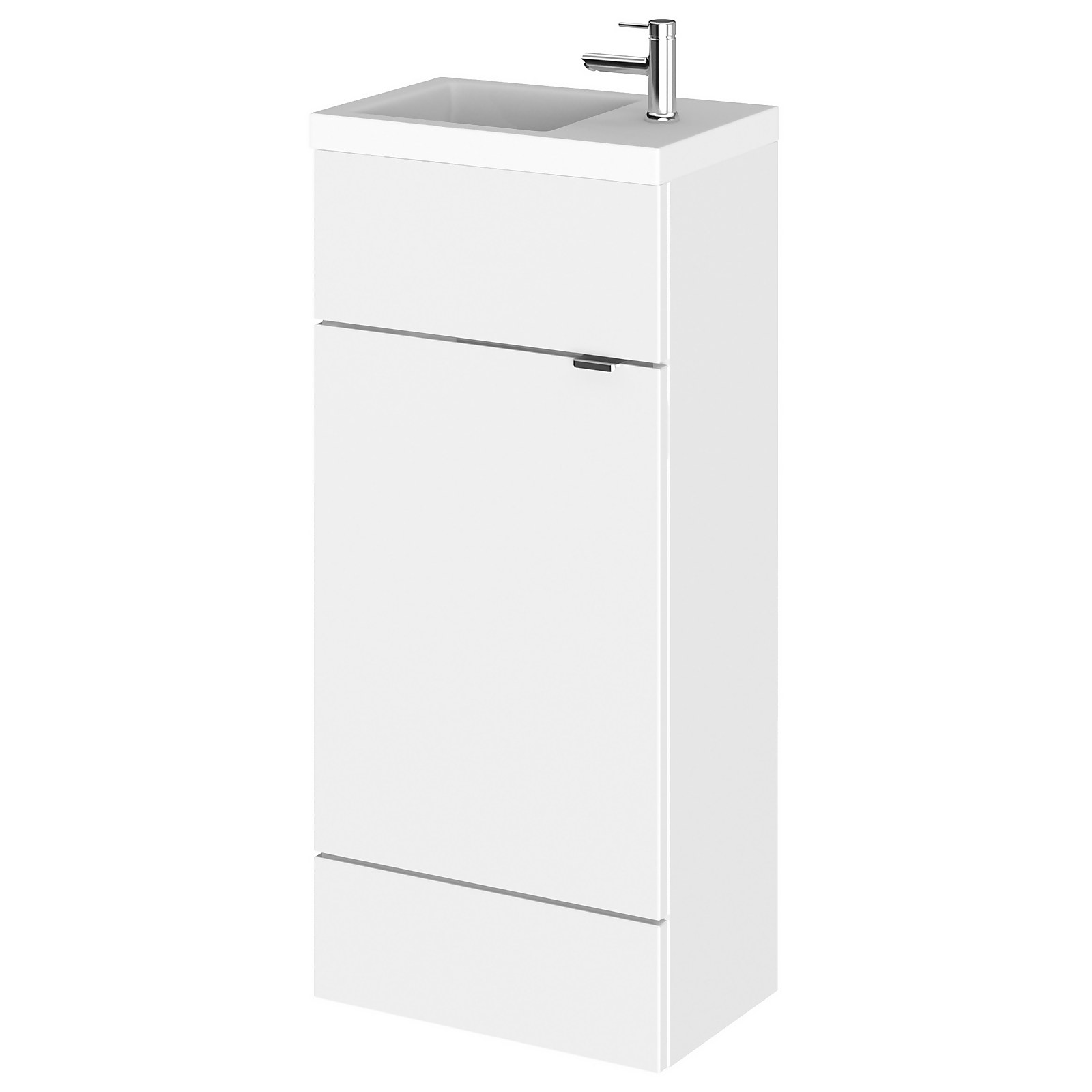 Balterley Dynamic 400mm Compact Vanity Unit with Basin - Gloss White