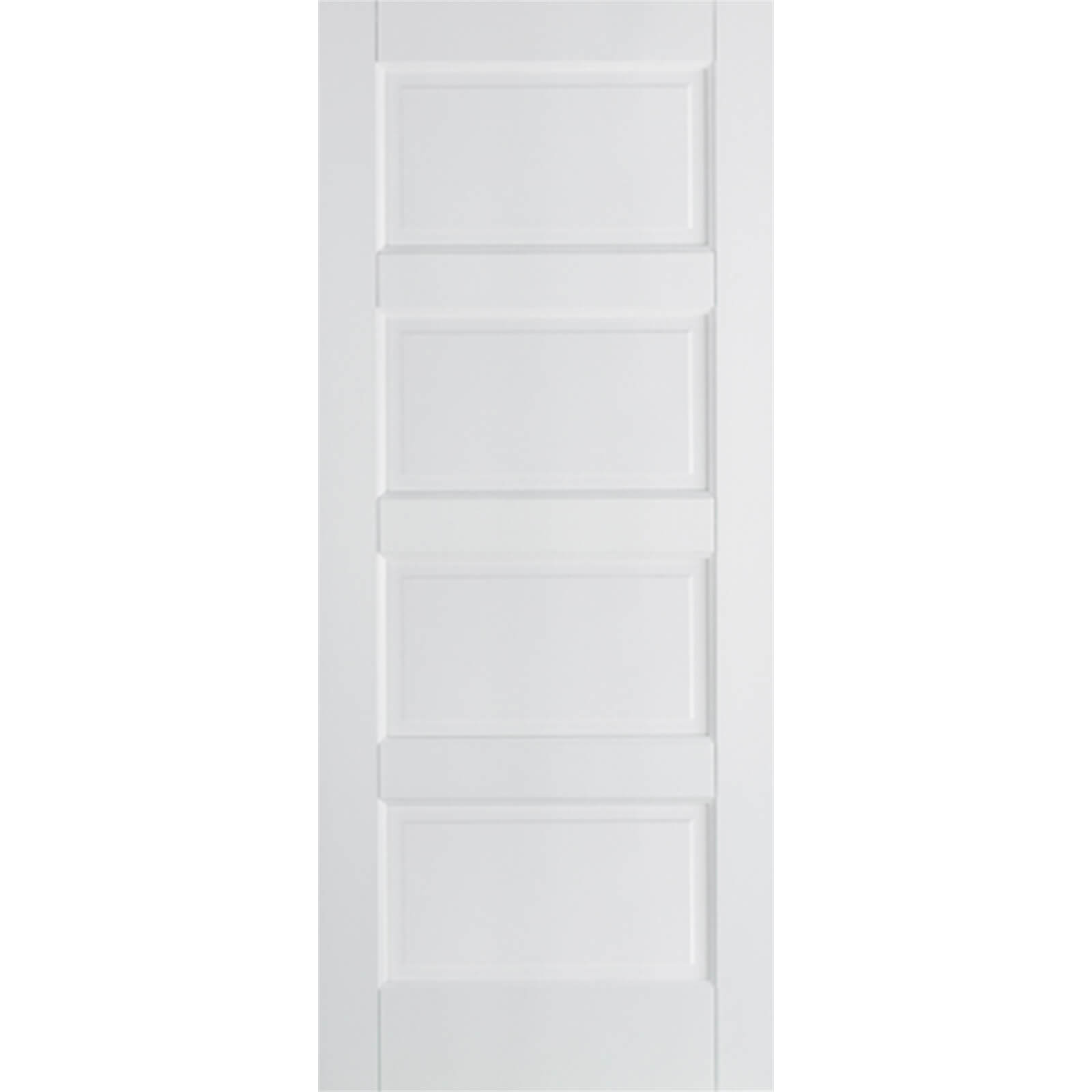 Photo of Textured Contemporary Internal Primed White 4 Panel Door - 838 X 1981mm