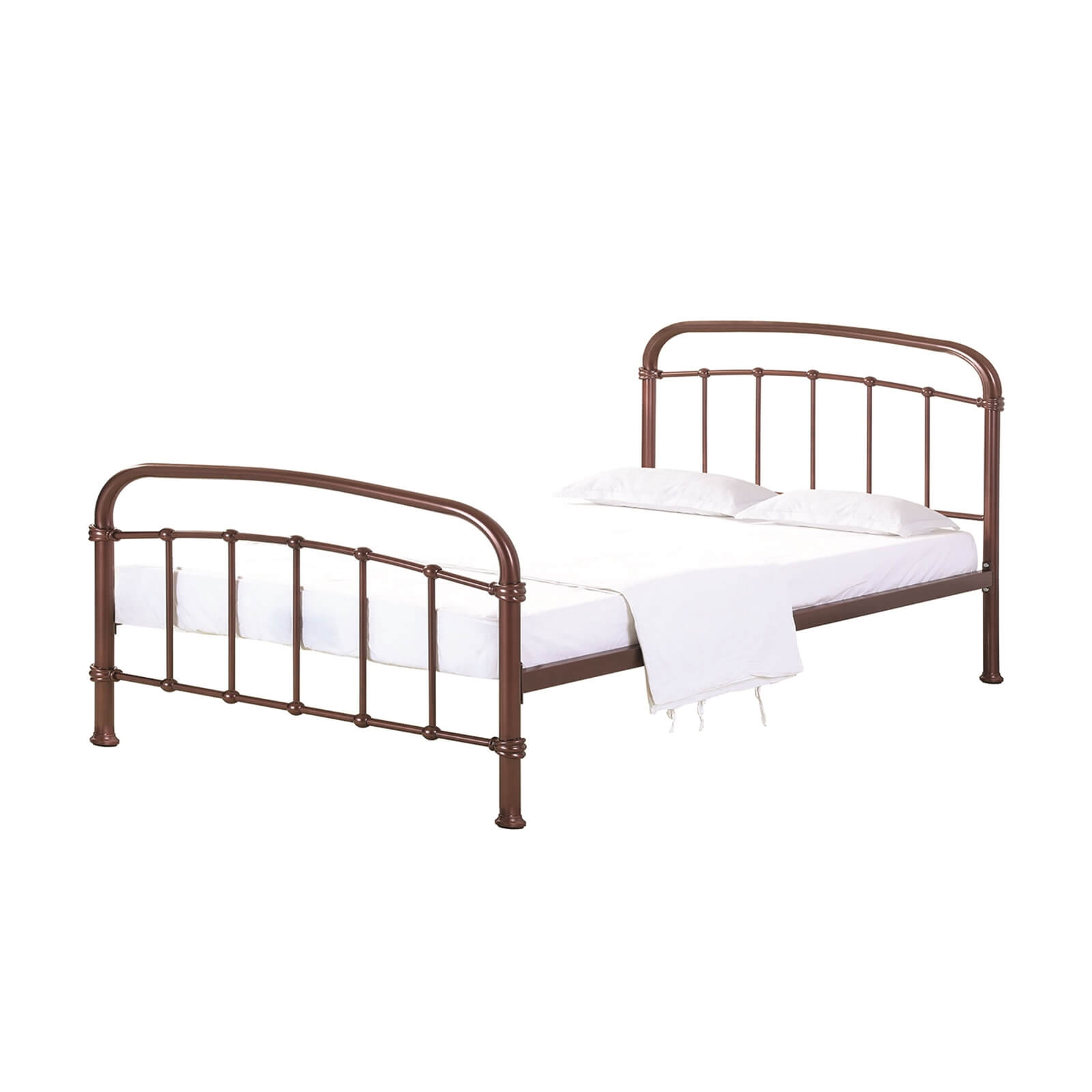 Halston Metal Double Bed Frame - Copper