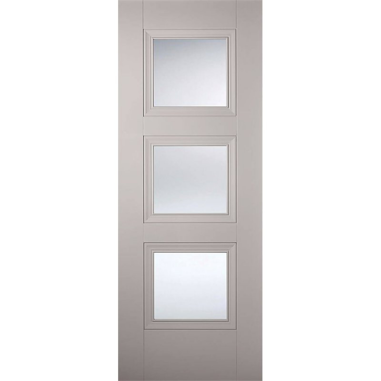 Photo of Amsterdam Internal Glazed Primed Silk Grey 3 Lite Door - 762 X 1981mm