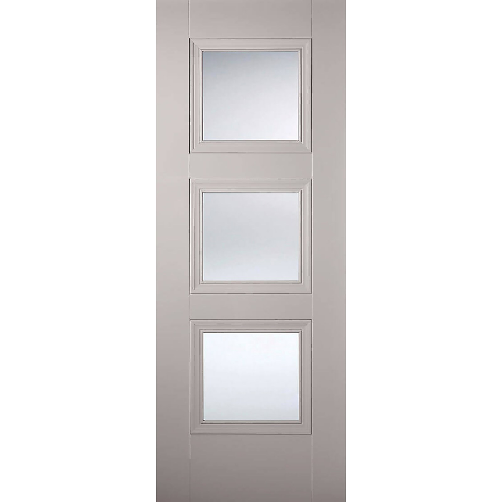 Photo of Amsterdam Internal Glazed Primed Silk Grey 3 Lite Door - 686 X 1981mm