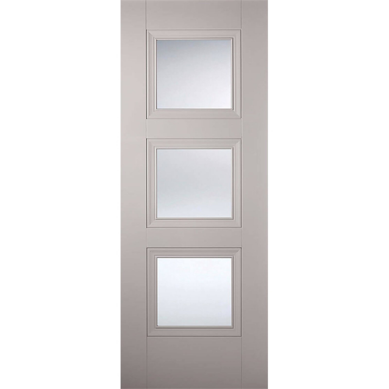 Photo of Amsterdam Internal Glazed Primed Silk Grey 3 Lite Door - 838 X 1981mm