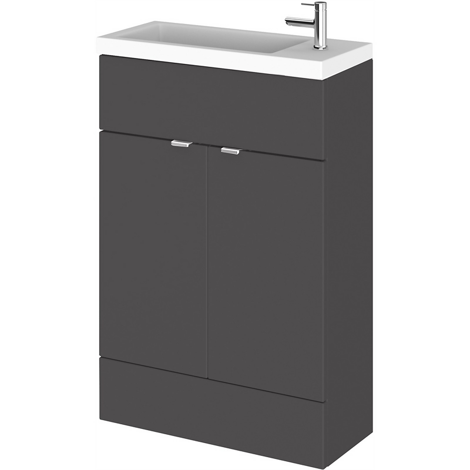 Photo of Balterley Dynamic 600mm Compact Vanity Unit With Basin - Gloss Grey