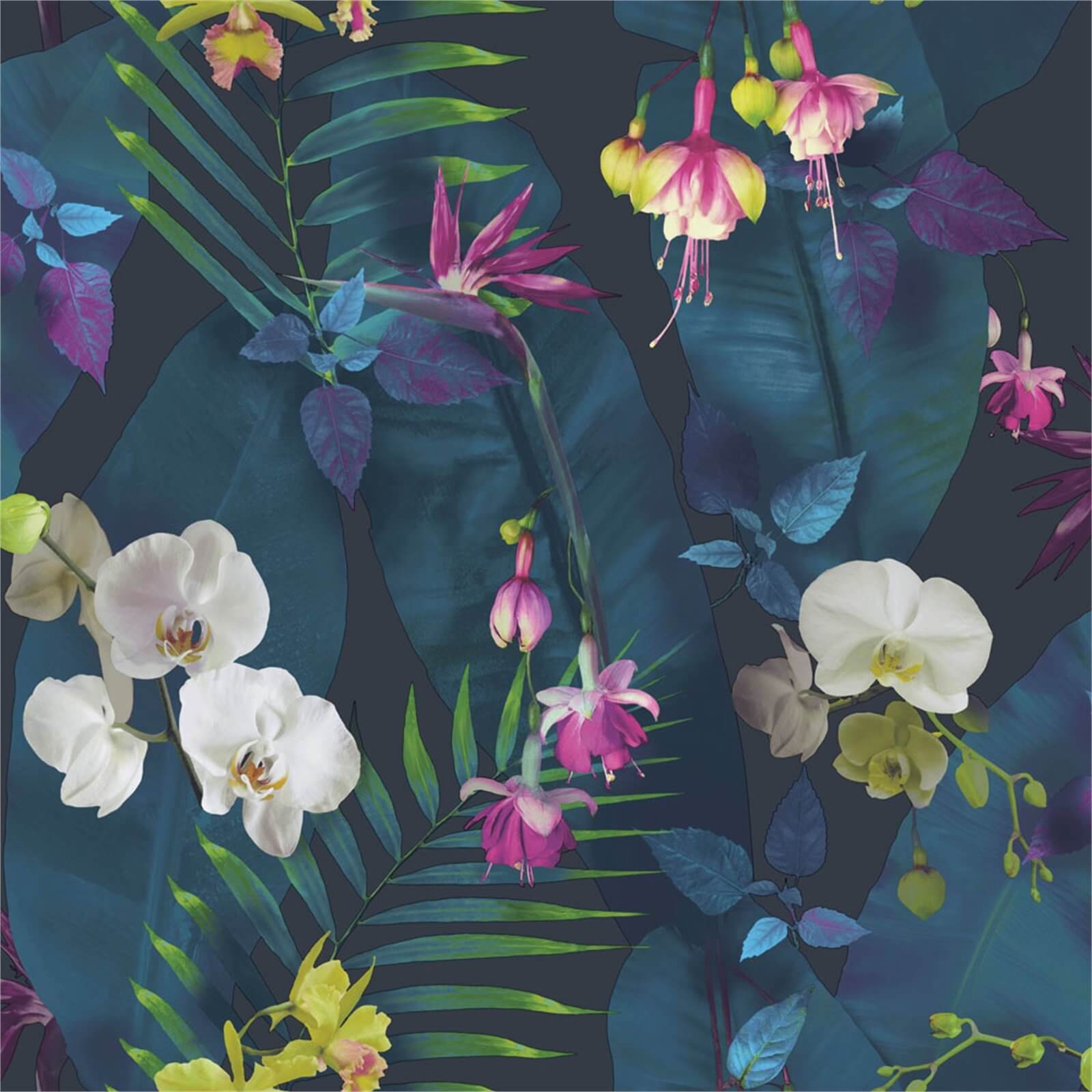Photo of Arthouse Pindorama Floral Smooth Navy Wallpaper