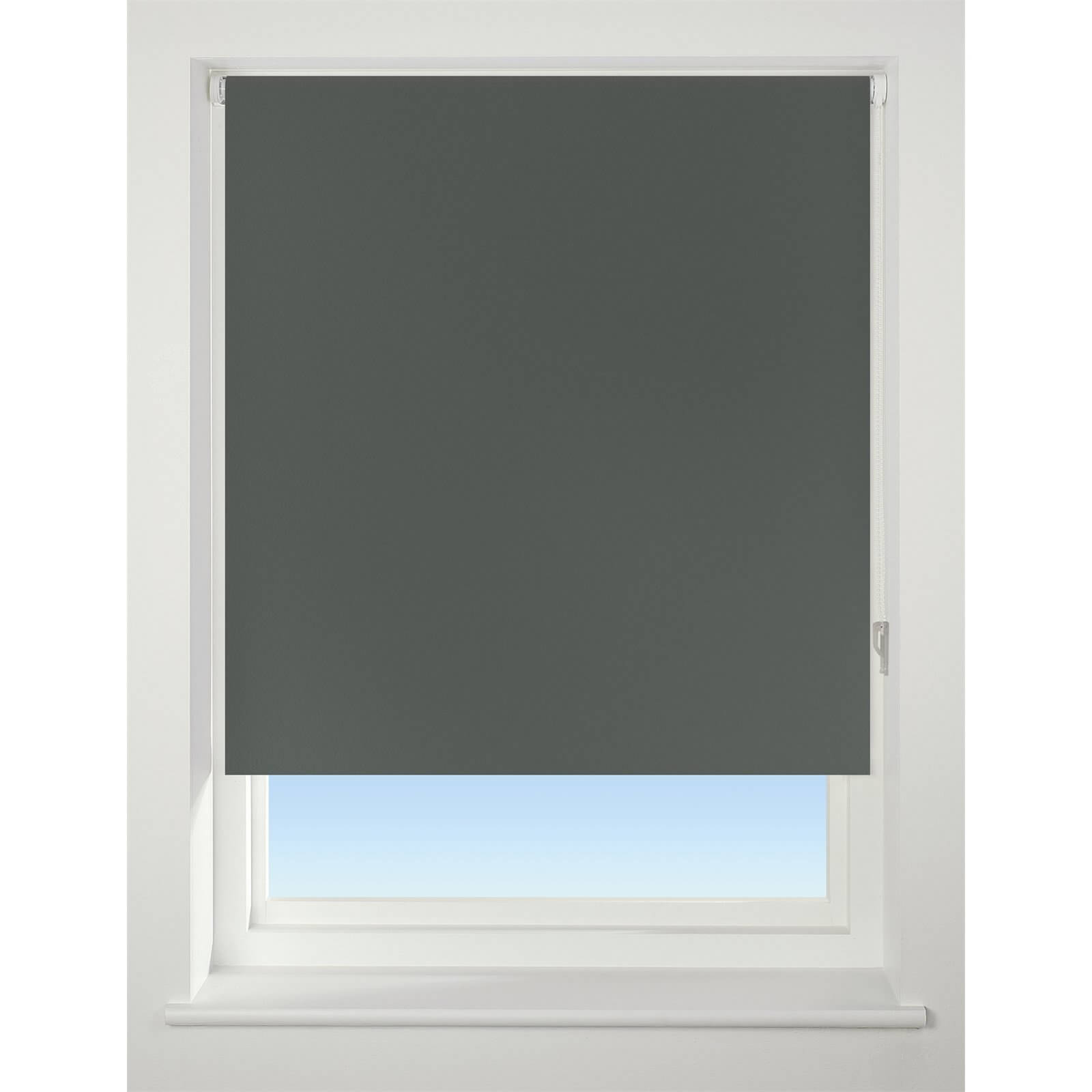 Photo of Dark Grey Blackout Roller Blind - 120cm