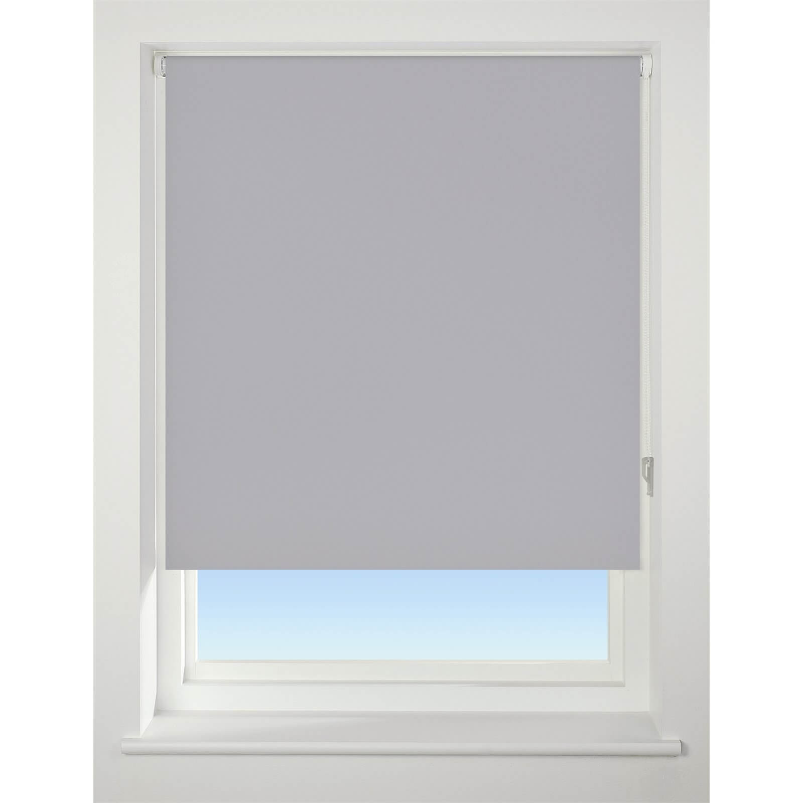 Photo of Light Grey Blackout Roller Blind - 60cm