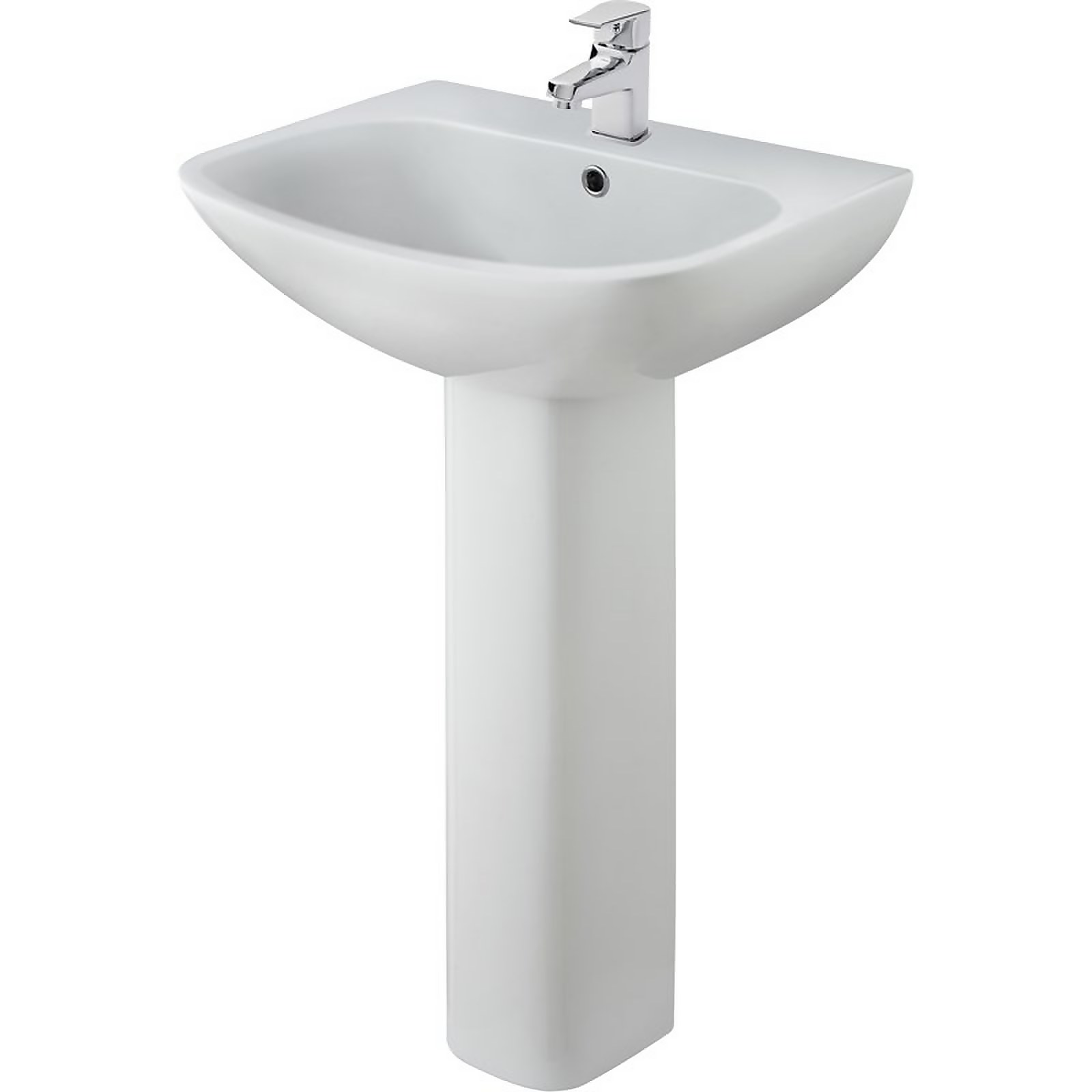 Photo of Balterley Faron 1 Tap Hole Basin And Full Pedestal - 545mm