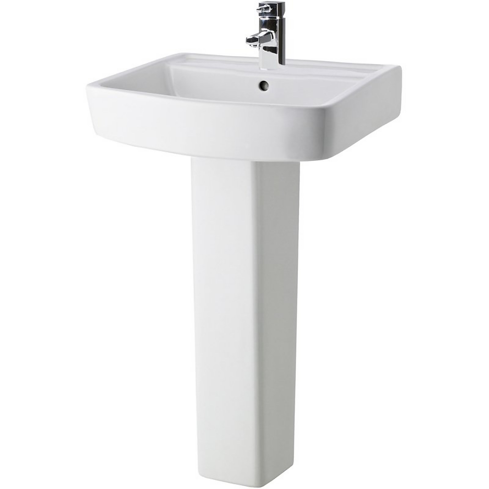 Photo of Balterley Optic 1 Tap Hole Basin And Full Pedestal - 520mm