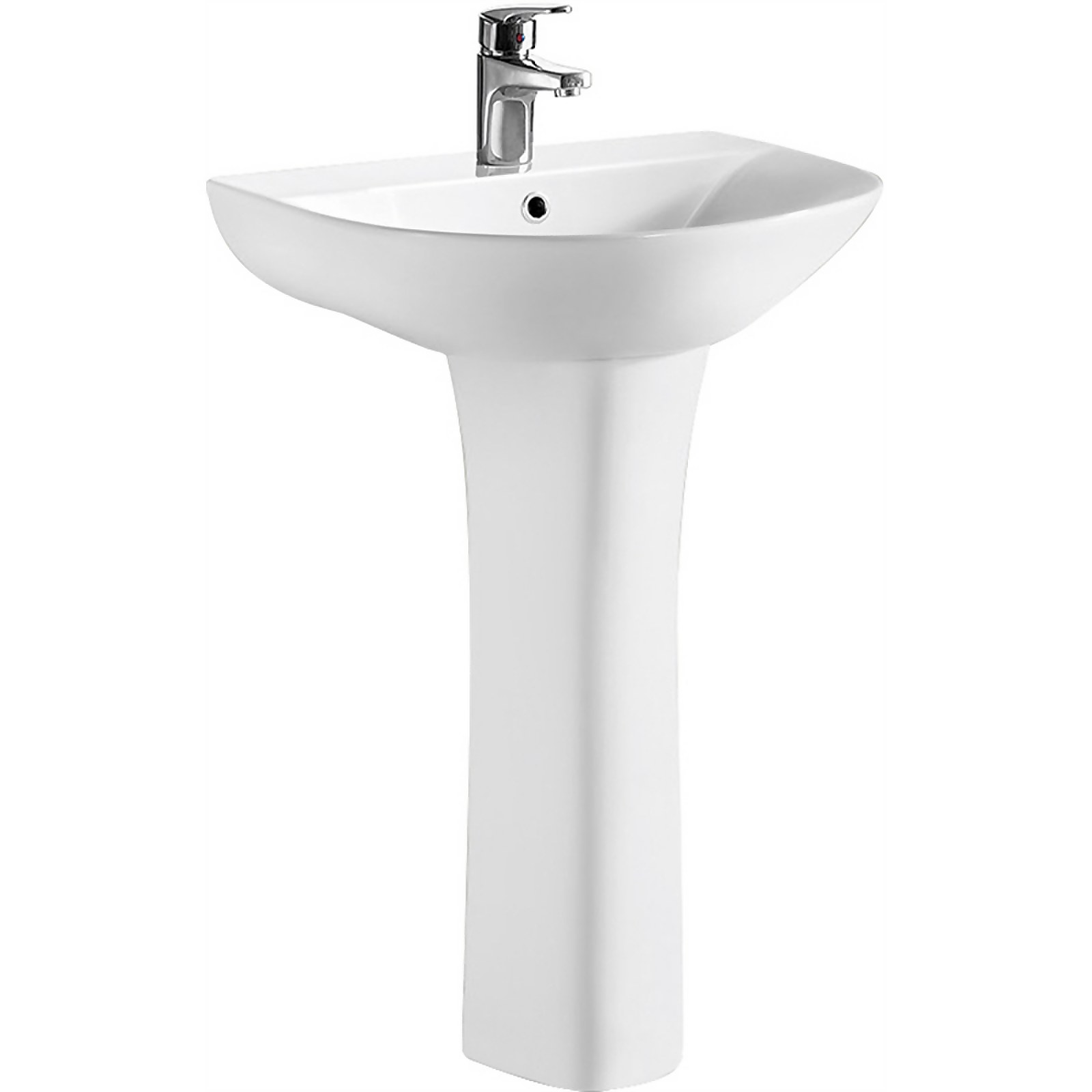 Photo of Balterley Quinn 1 Tap Hole Basin And Full Pedestal - 560mm