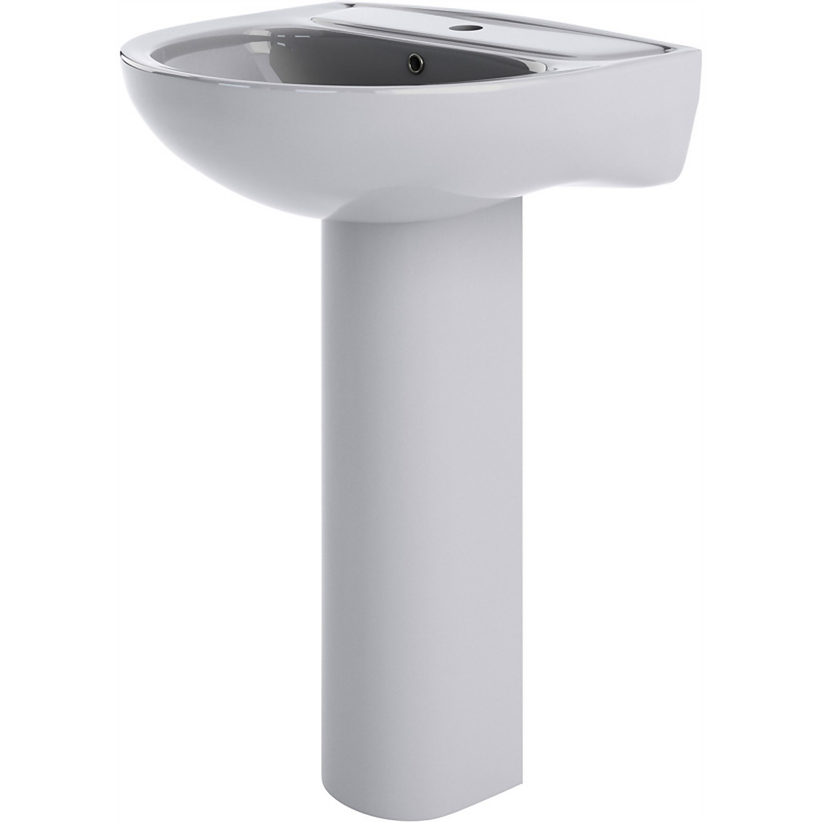 Photo of Balterley Ridley 1 Tap Hole Basin And Full Pedestal - 550mm
