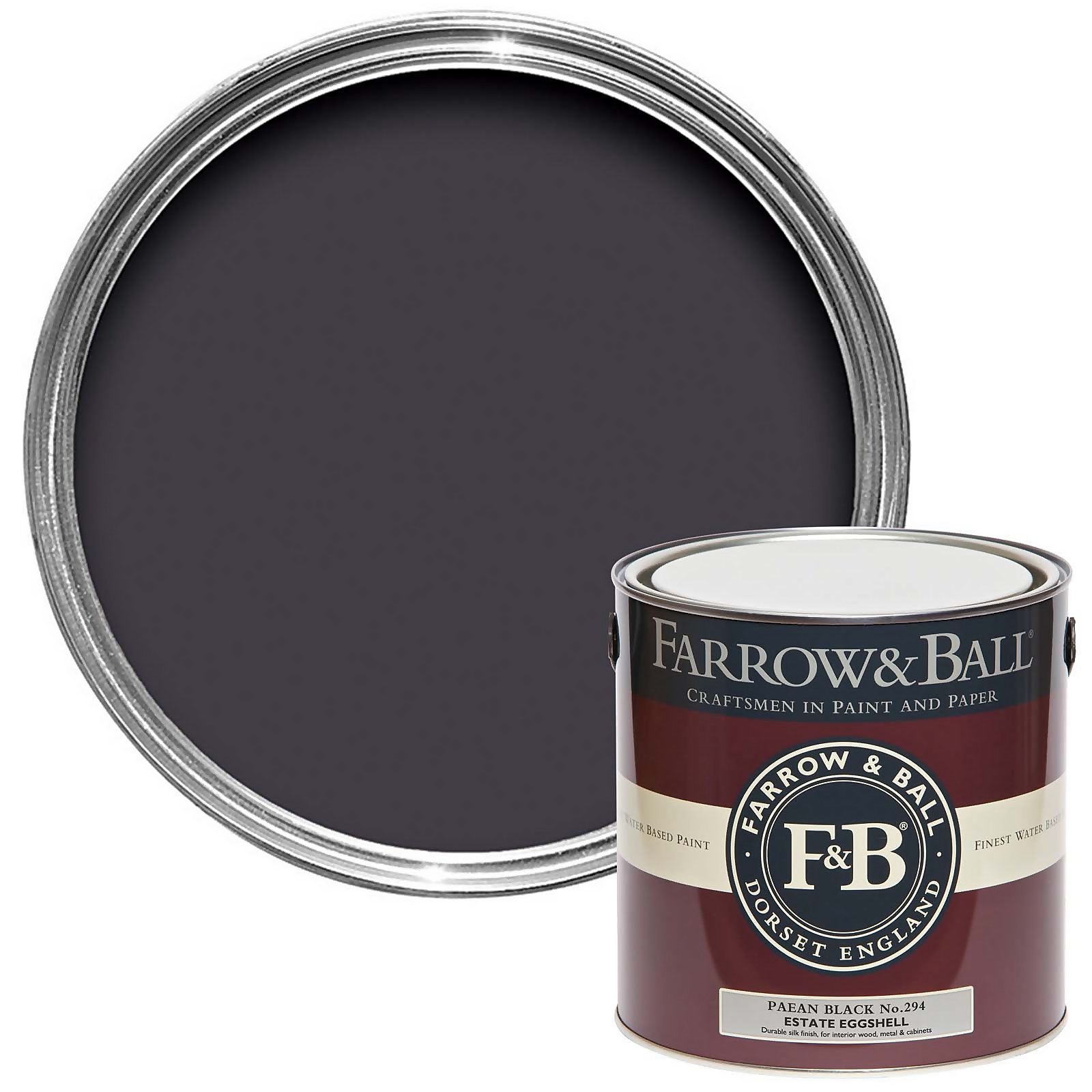 Photo of Farrow & Ball Estate Eggshell Paean Black - 2.5l