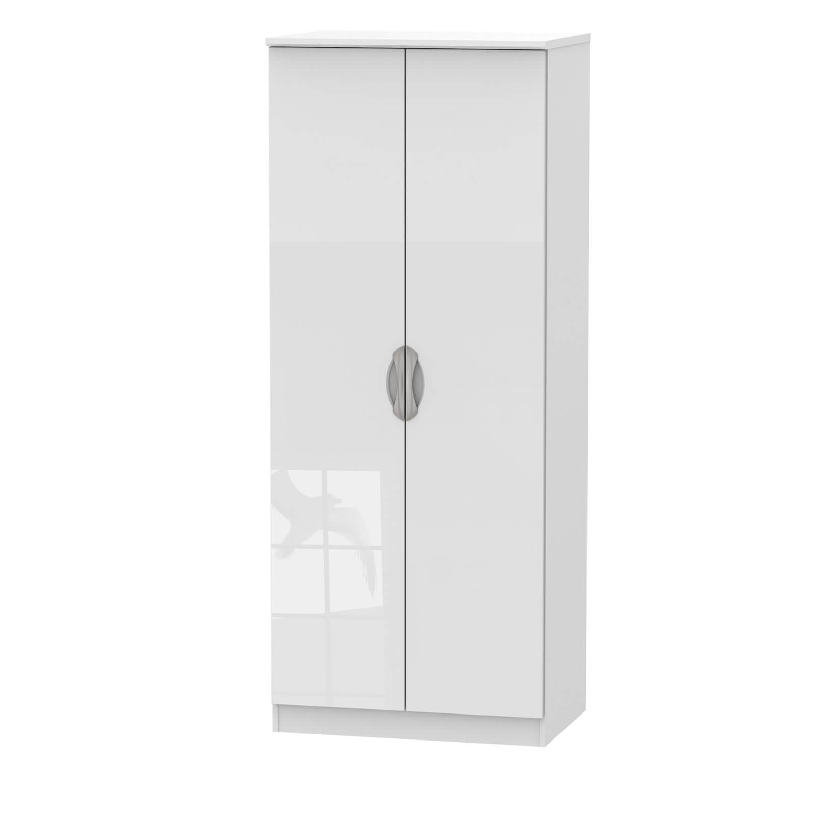 Photo of Portofino White Gloss 2 Door Wardrobe
