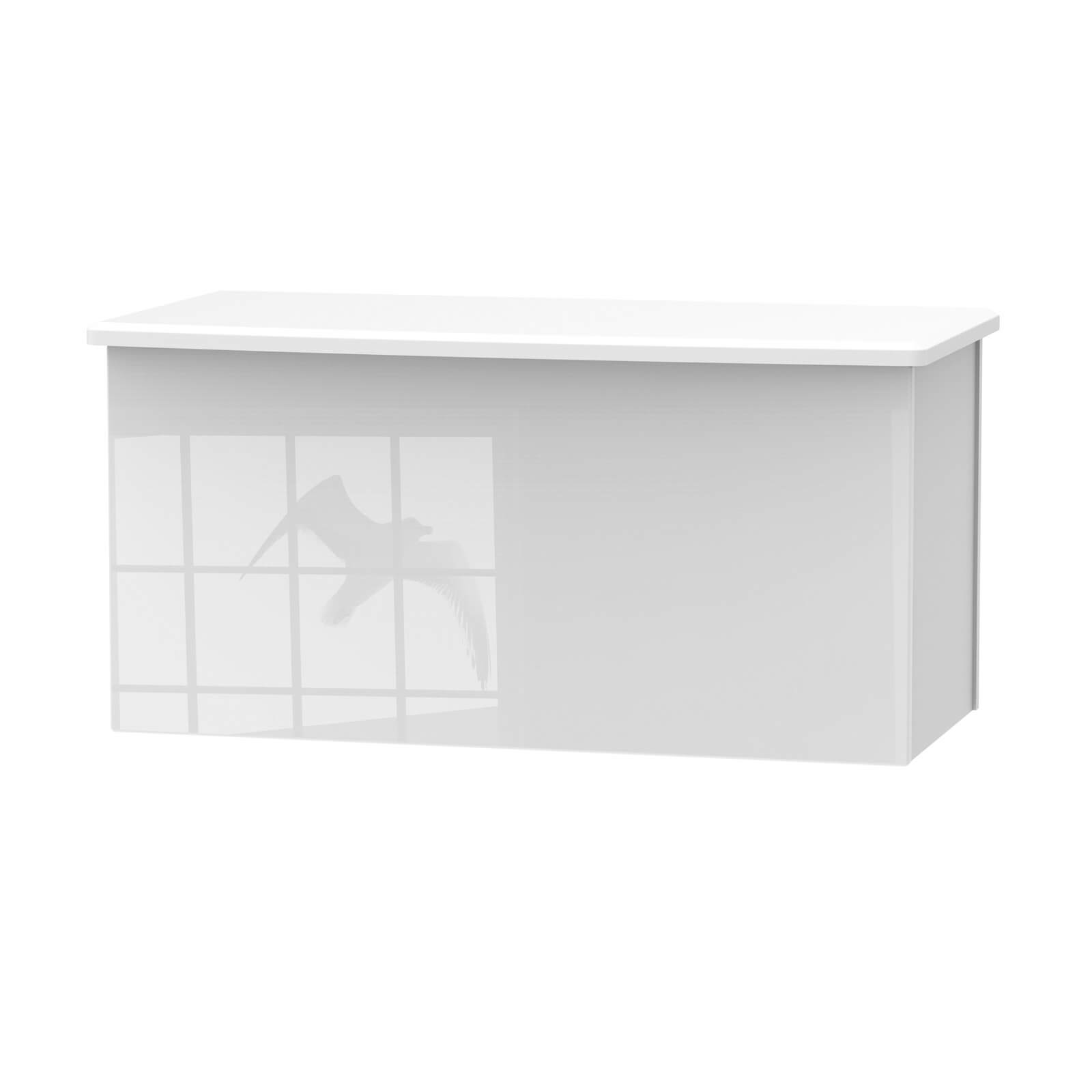 Photo of Portofino White Gloss Blanket Box