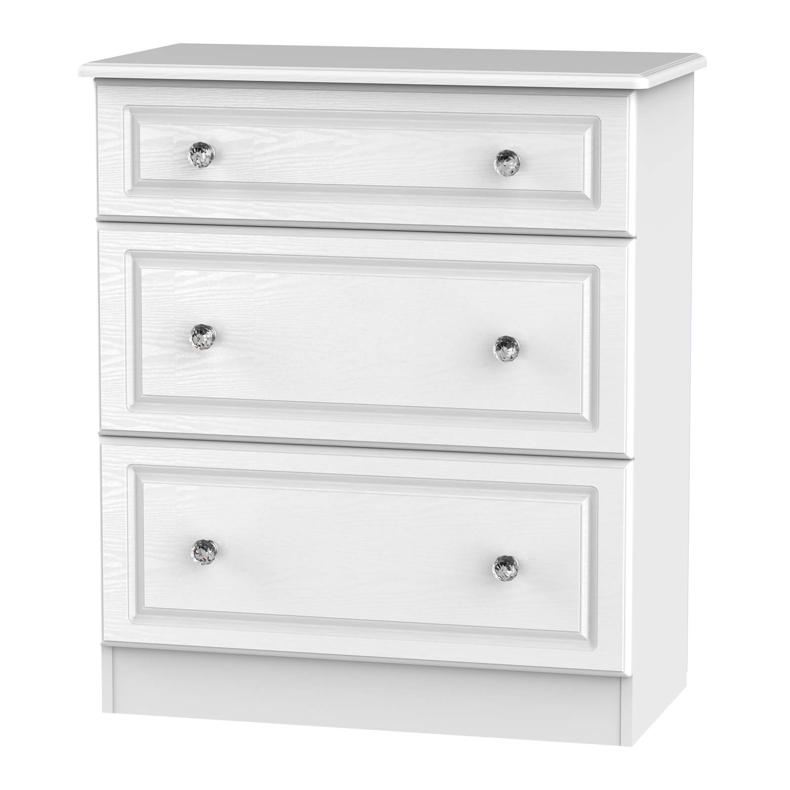 Photo of Florence White Ash 3 Drawer Deep Chest