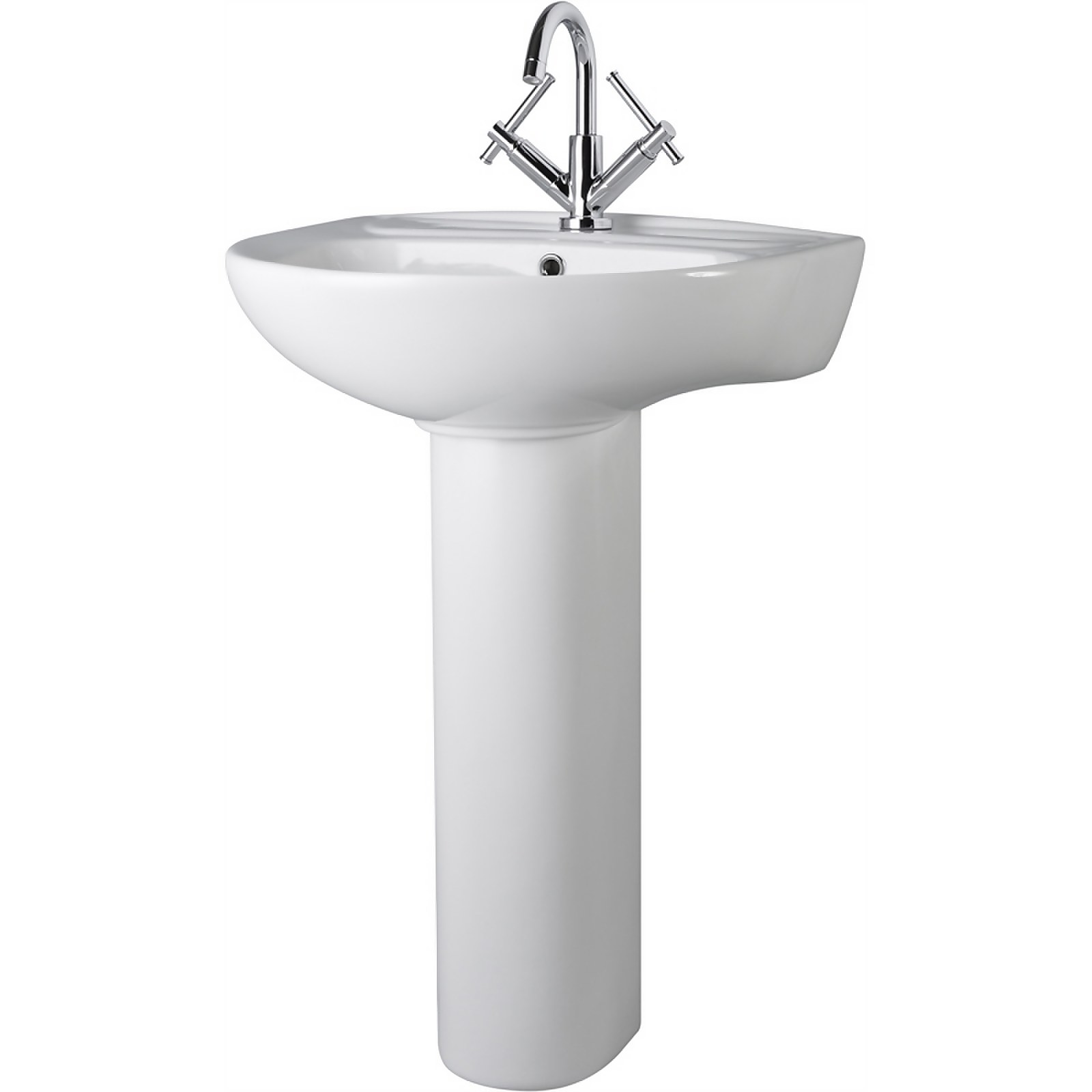 Photo of Balterley Adley 1 Tap Hole Basin And Full Pedestal - 550mm