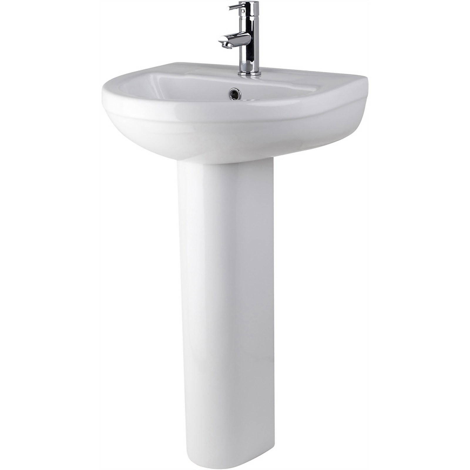 Photo of Balterley Vision 1 Tap Hole Basin And Full Pedestal - 500mm