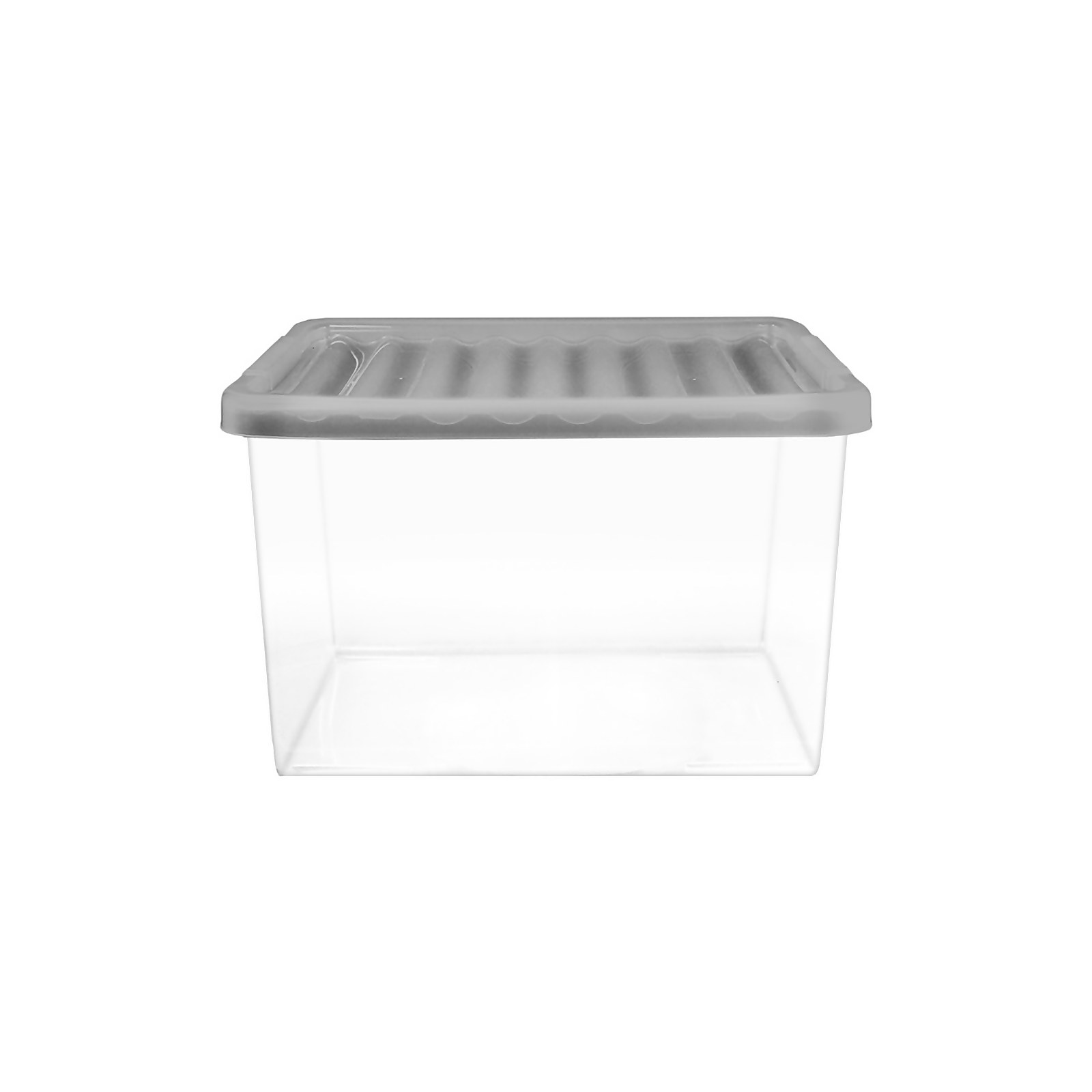 Photo of 17l Storage Box With Clear Base And Grey Lid