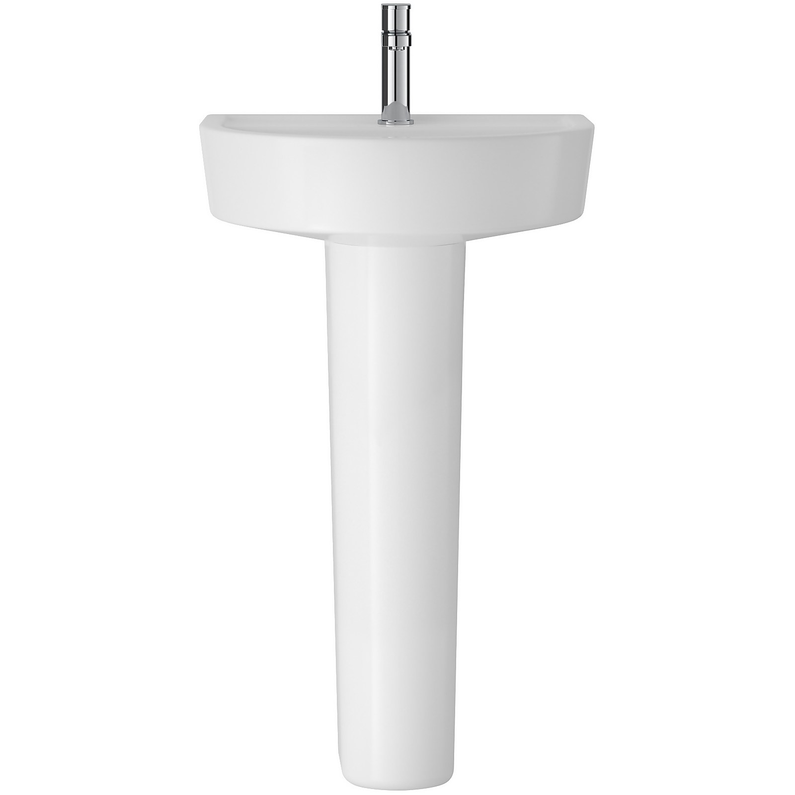 Photo of Balterley Mila 1 Tap Hole Basin And Full Pedestal - 520mm