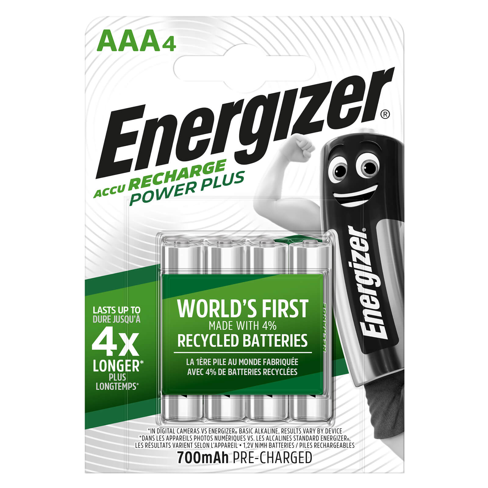 Energizer Pile ricaricabili energizer aaa hr03 micro - 700mah (4pk)