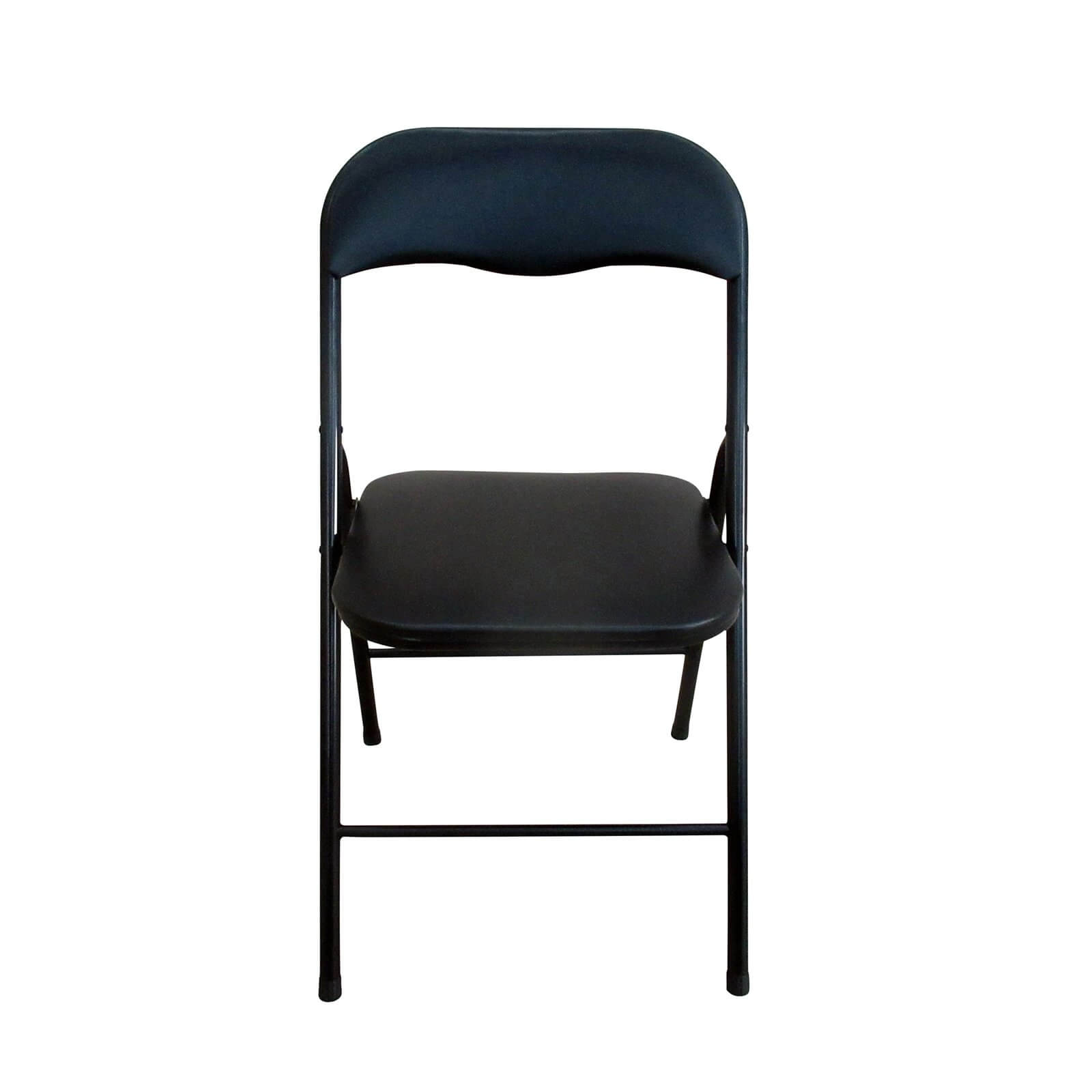 Photo of Folding Metal Padded Chair - Black