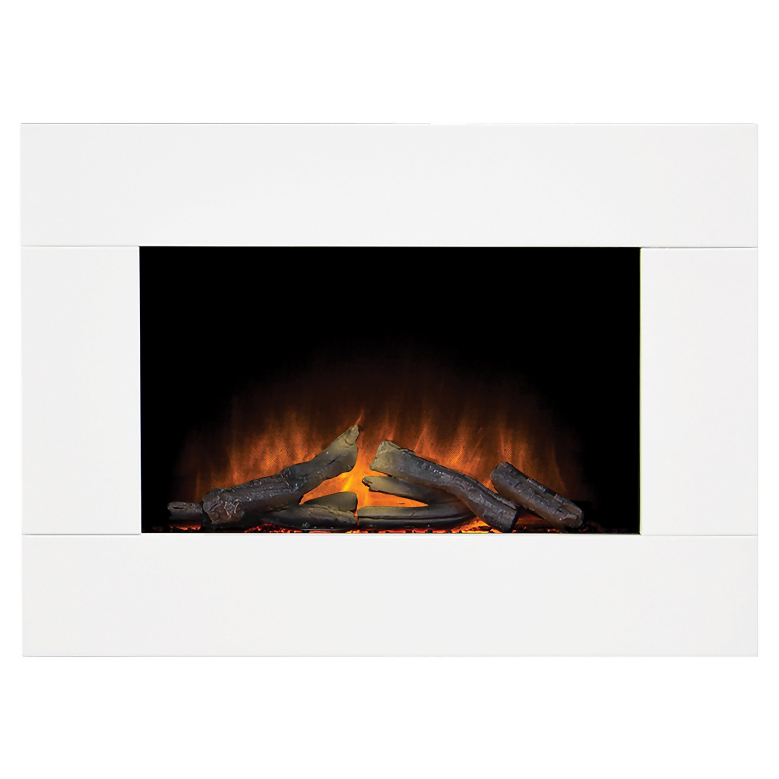 Photo of Adam Whitemere Electric Wall Mounted Fire In White With Remote