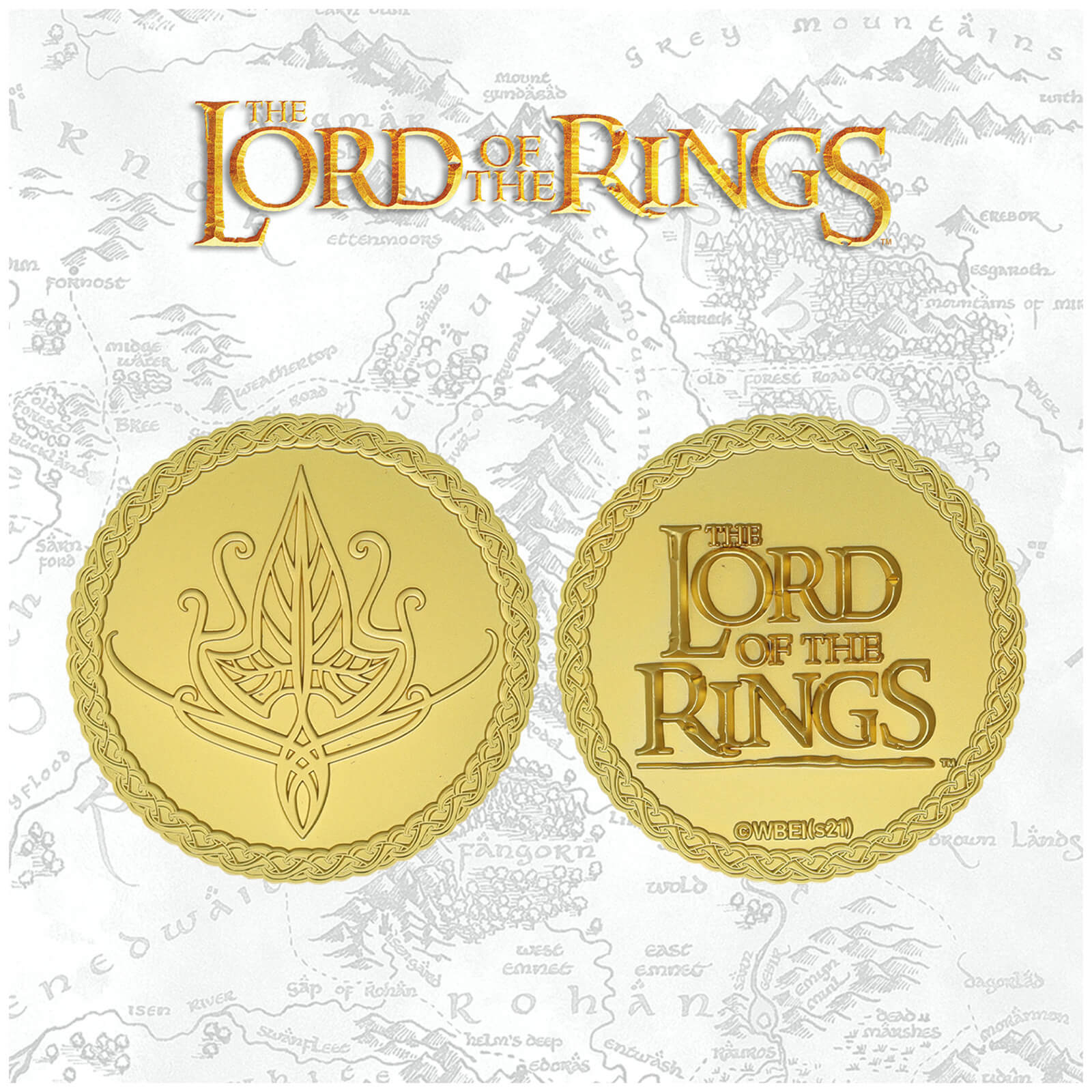 Photos - Other Souvenirs DUST! Lord Of The Rings 24k Gold Plated Medallion  - Zavvi Exclusiv(Elven)