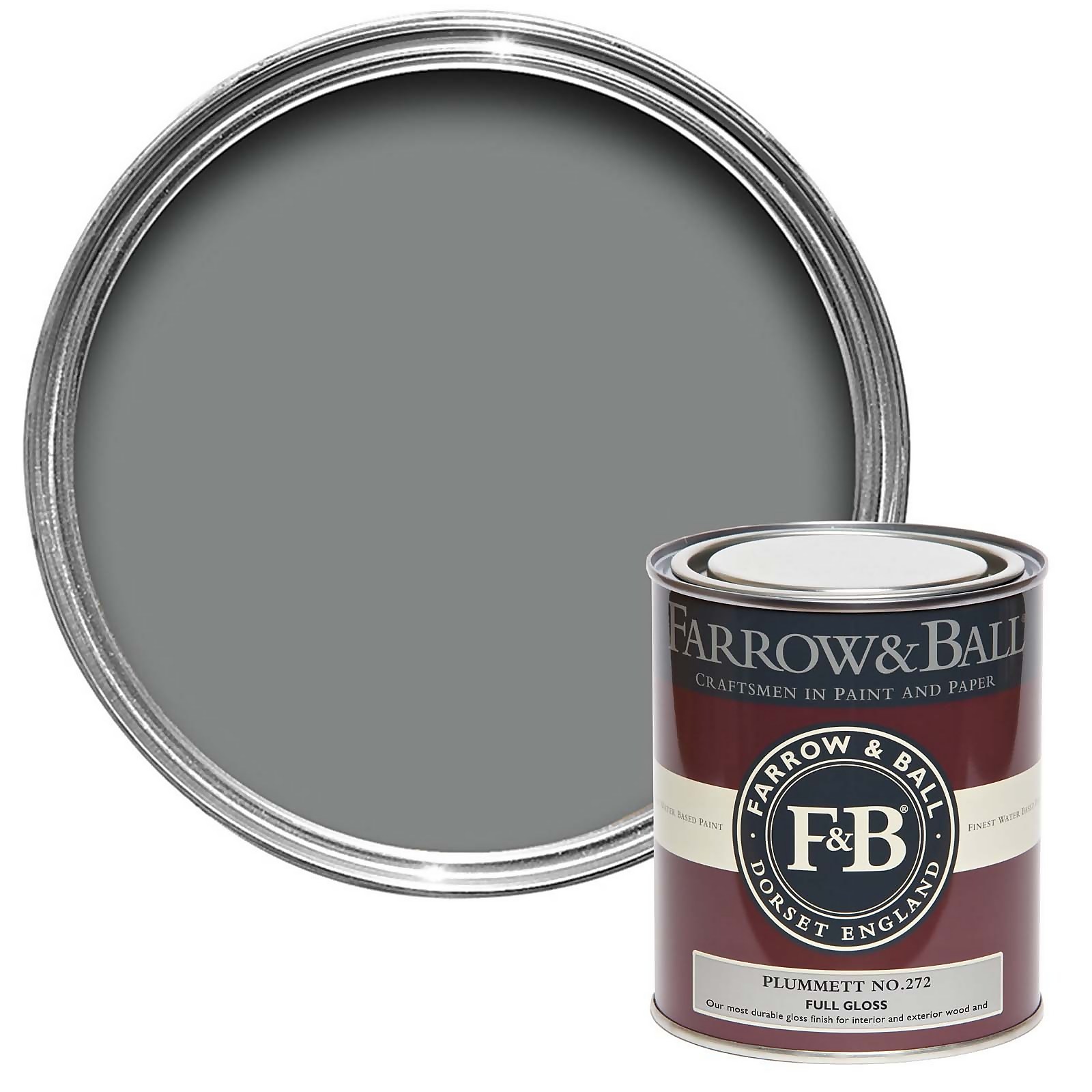 Farrow & Ball Full Gloss Paint Plummett - 750ml