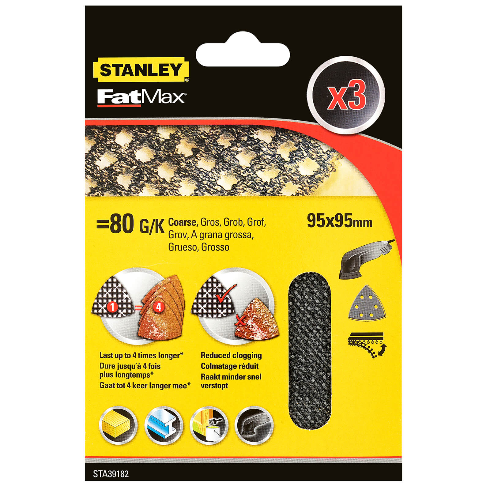 Photo of Stanley Fatmax - 3x 80g Detail Mesh Sanding Sheets