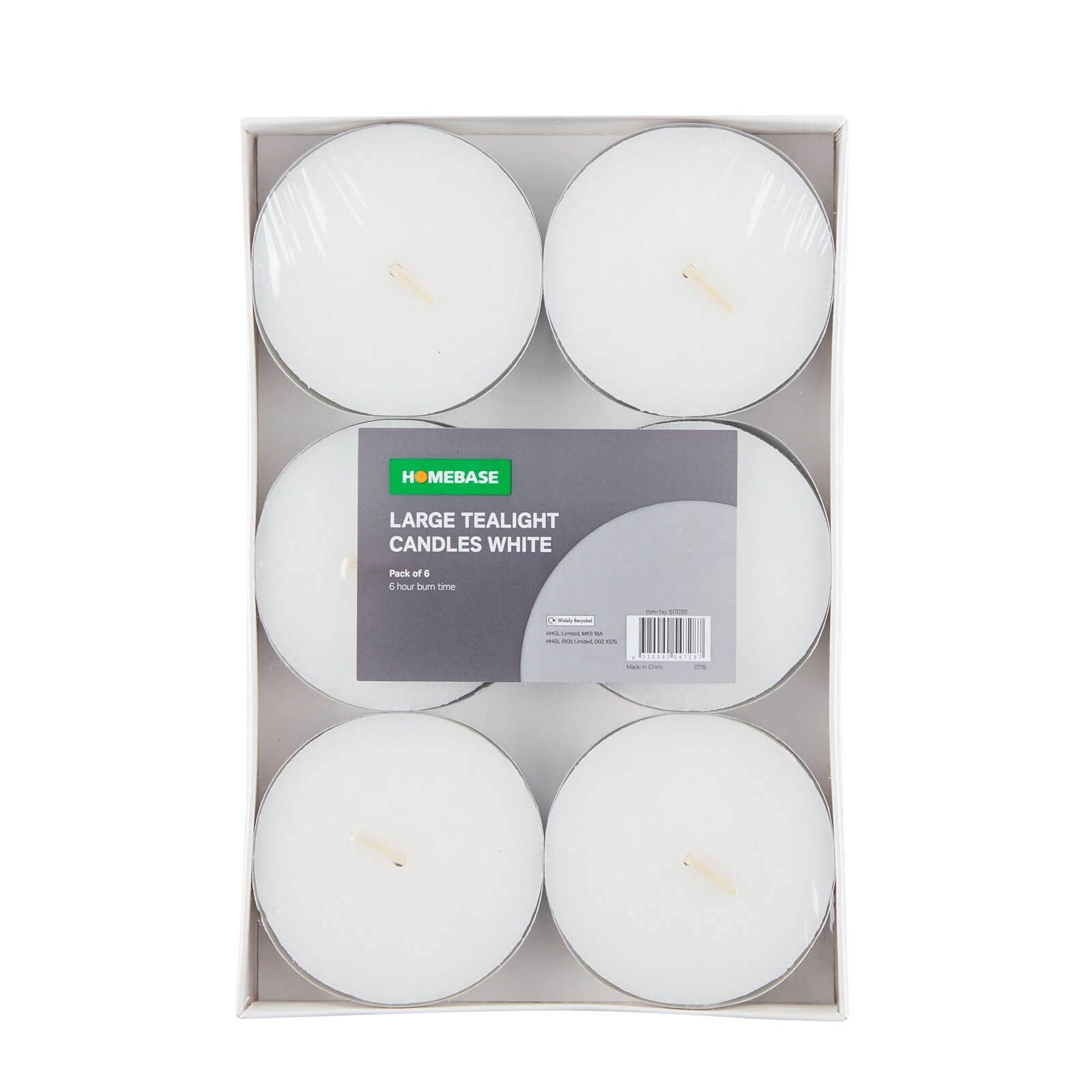Photo of Pacl Of 6 Large Tealight Candles - White