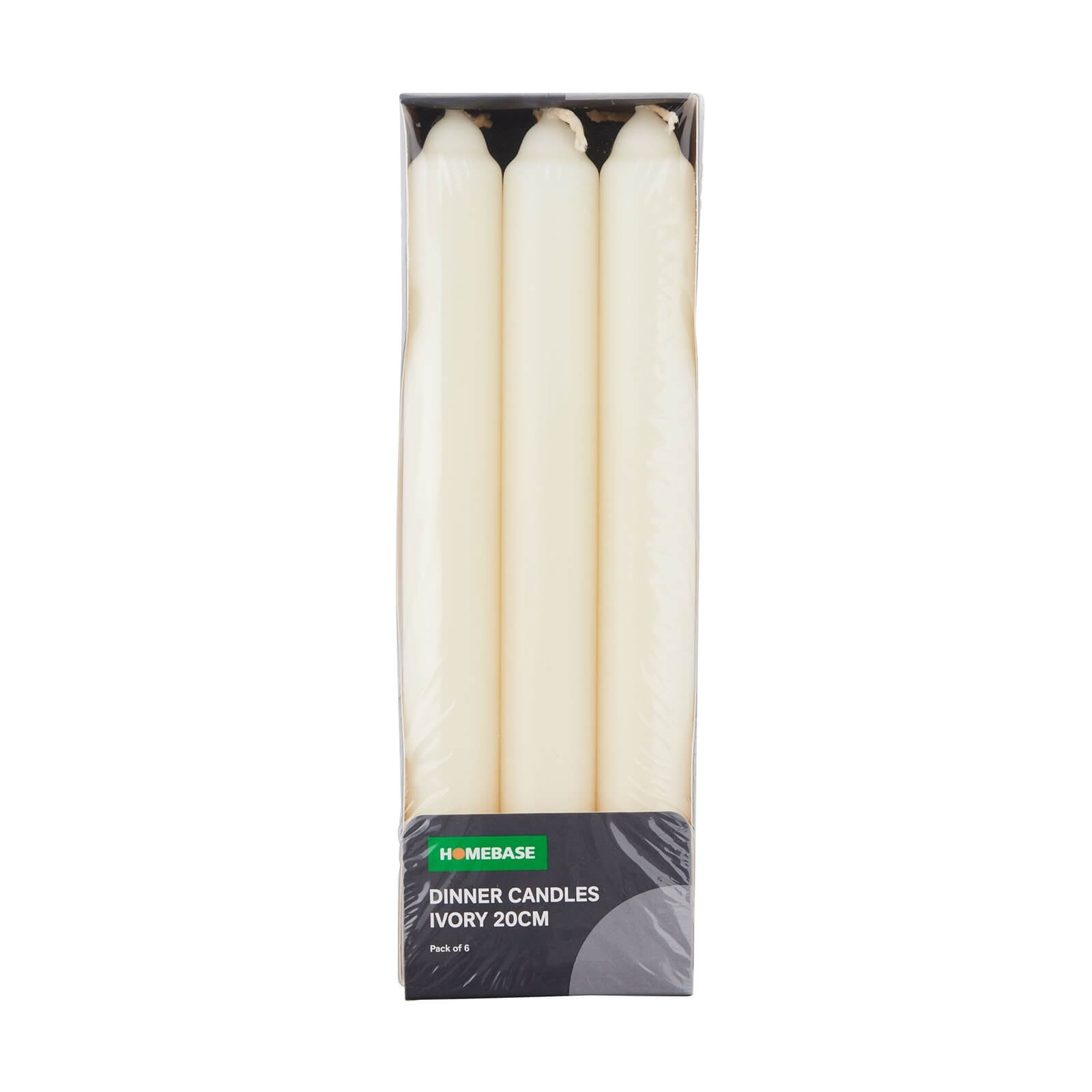 Photo of Pack Of 6 Dinner Candles - Ivory - 20cm