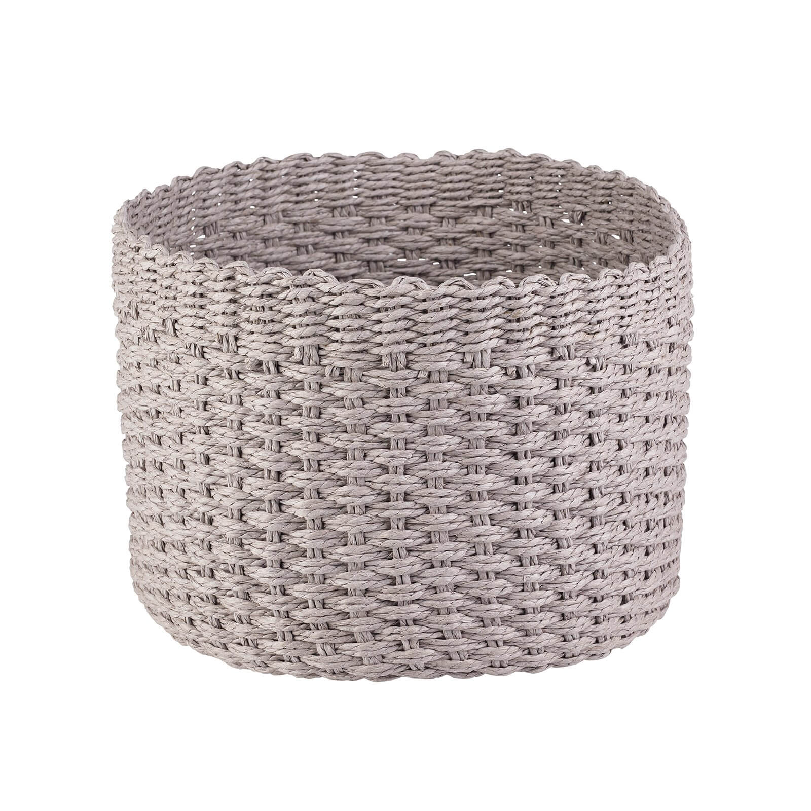 Photo of Round Paper Rope Basket - Grey