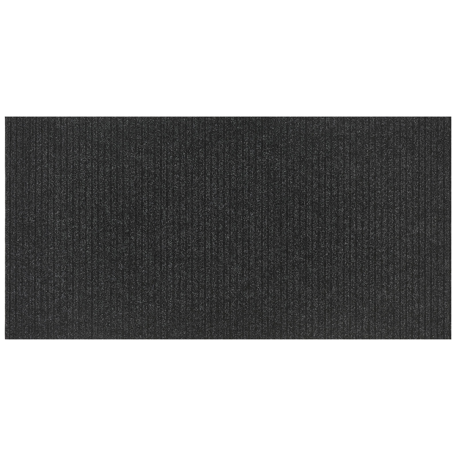 Photo of Synthetic Ribbed Coir Matting - Black
