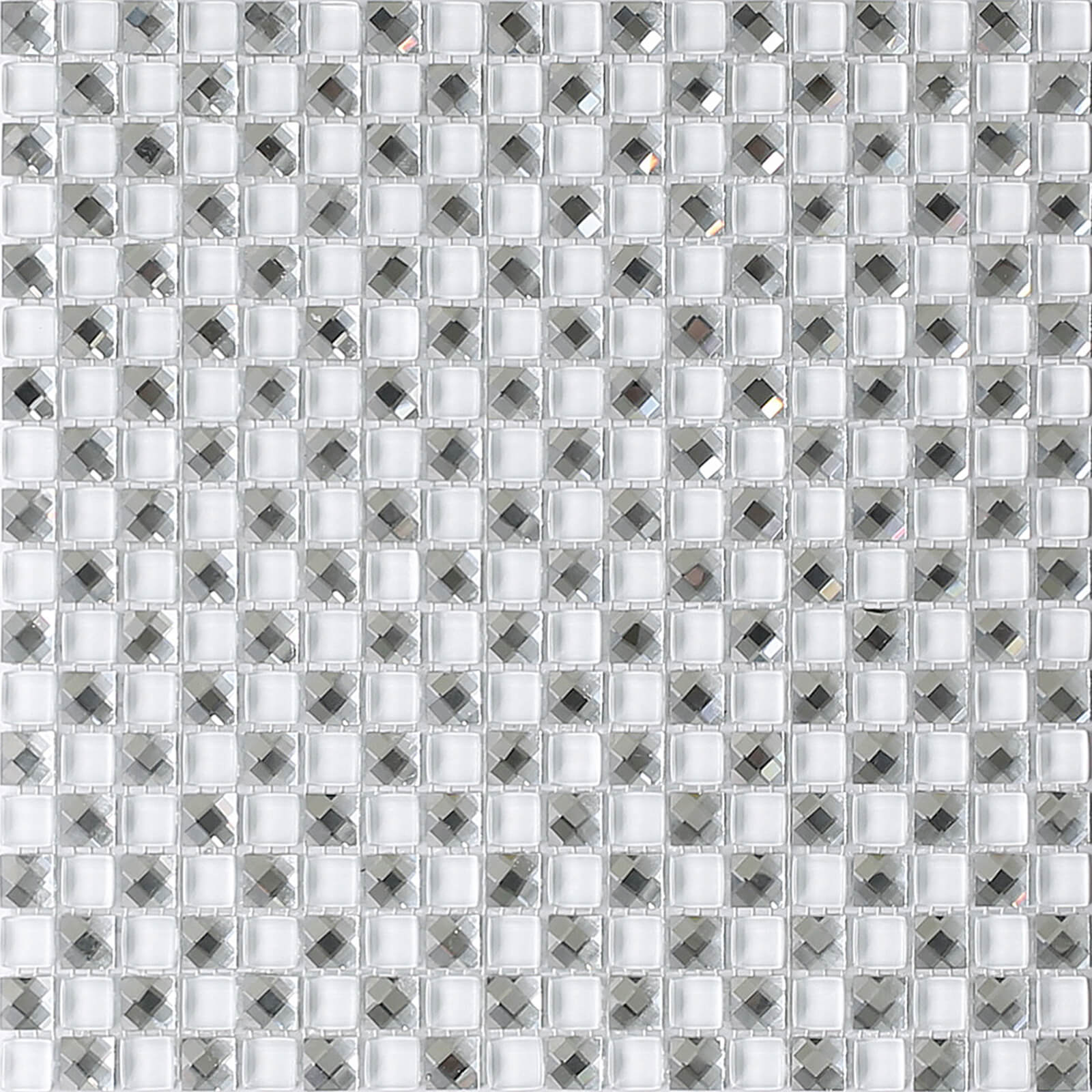 Photo of House Of Mosaics White Jewel Mosaic Tile -sample Only- - 150 X 110mm