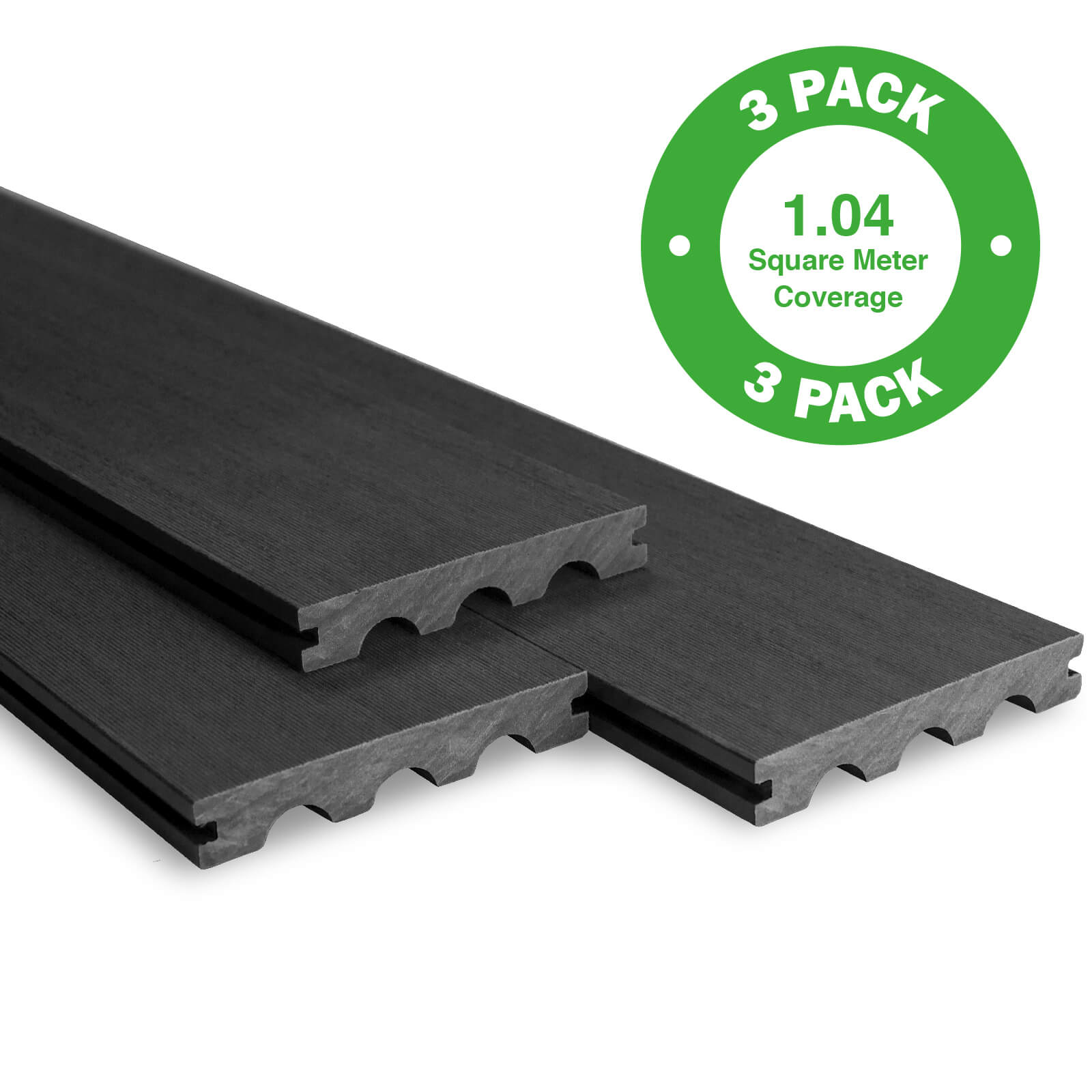 Photo of Bridge Board Composite Decking - 3 Pack - Ebony - 1.04 M2