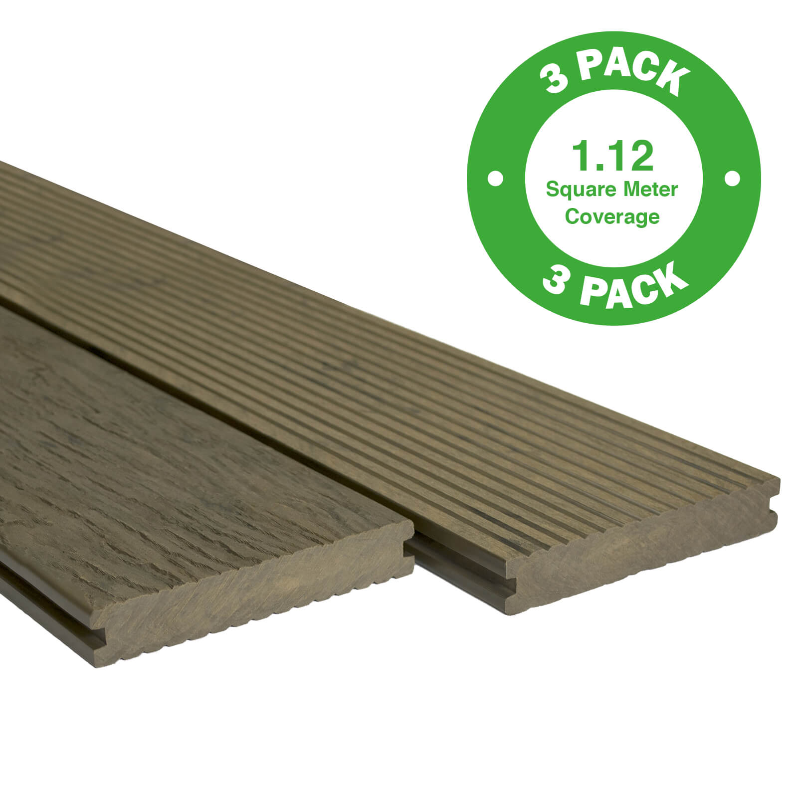 Photo of Heritage Board Composite Decking - 3 Pack - Oak - 1.12 M2